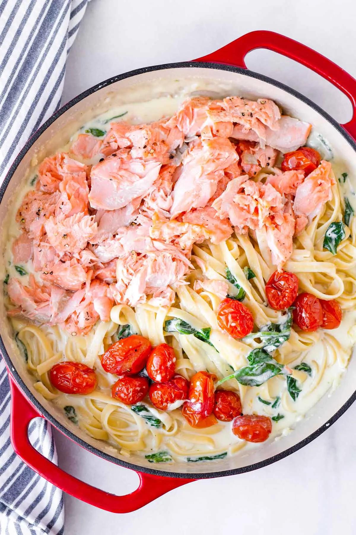 Creamy Salmon Pasta (No Cream)