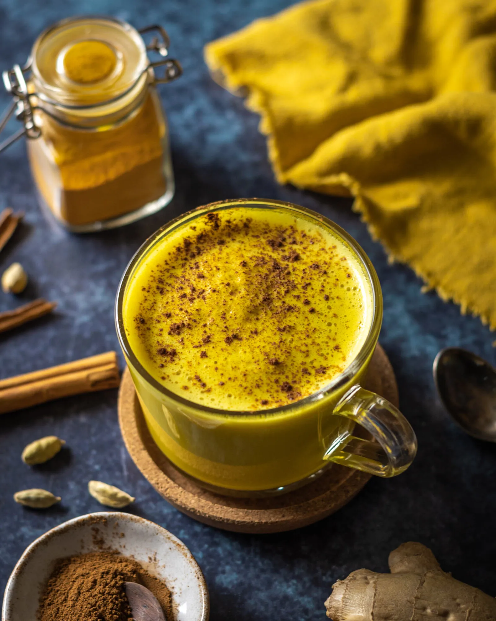 Creamy Vegan Iced Vanilla Turmeric Latte