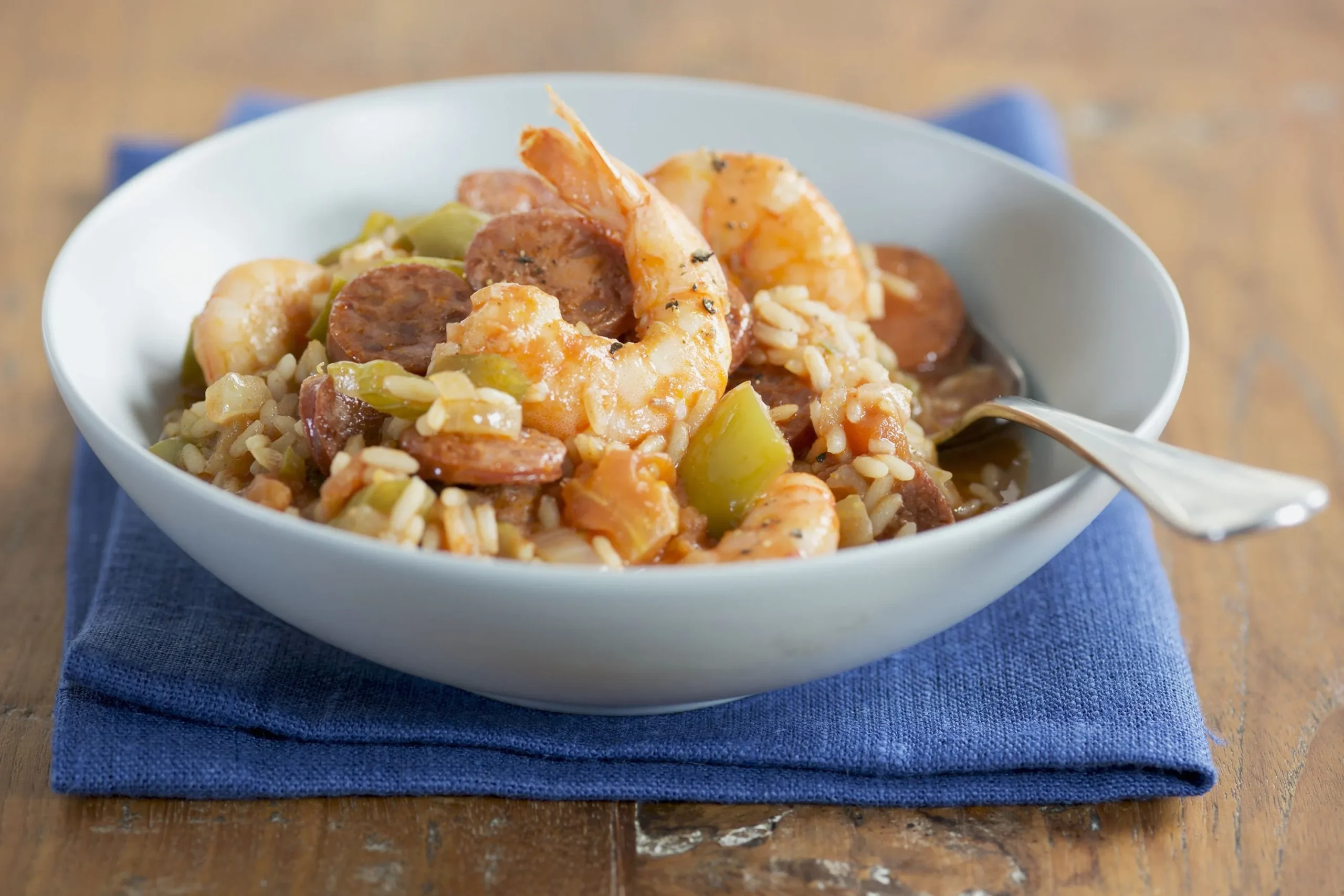 Creole Rice with Bacon and Prawns