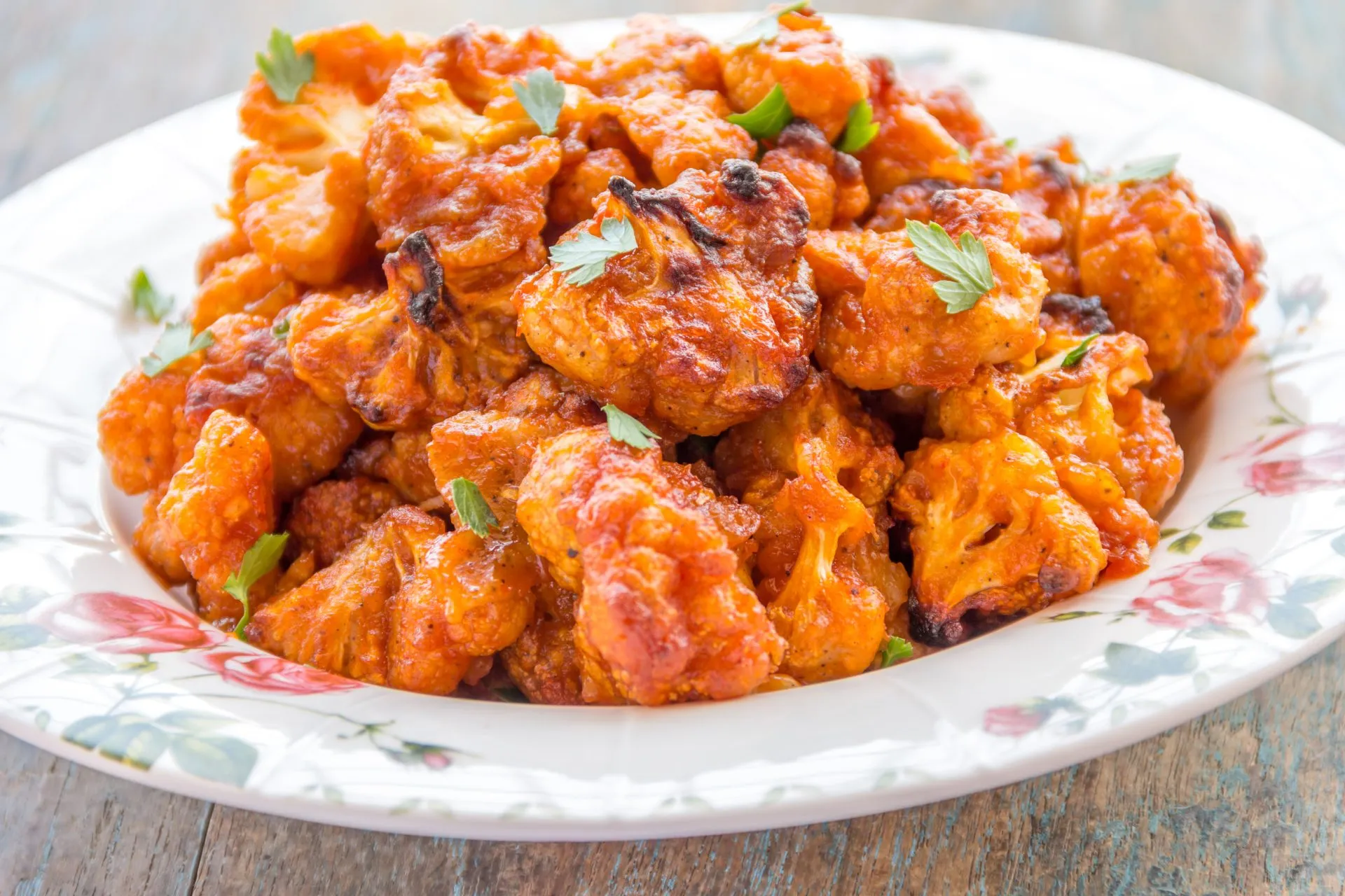 Crispy Air Fryer Buffalo Cauliflower