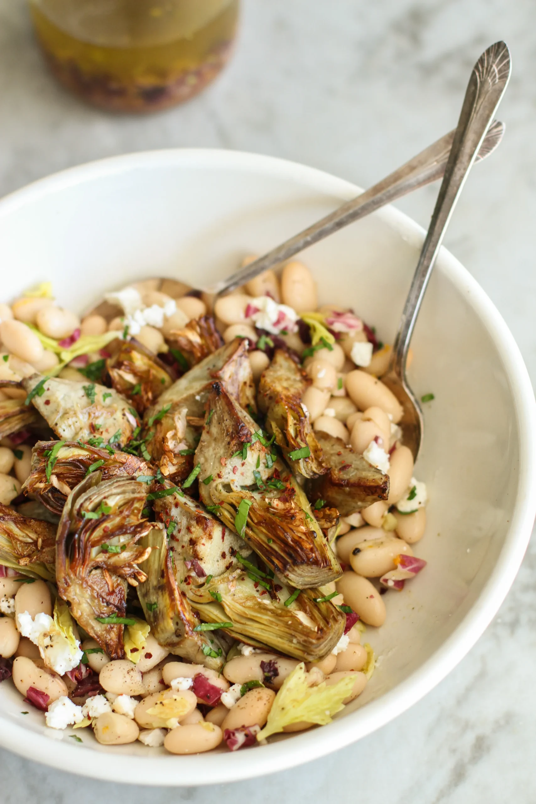 Crispy Artichoke White Bean Salad