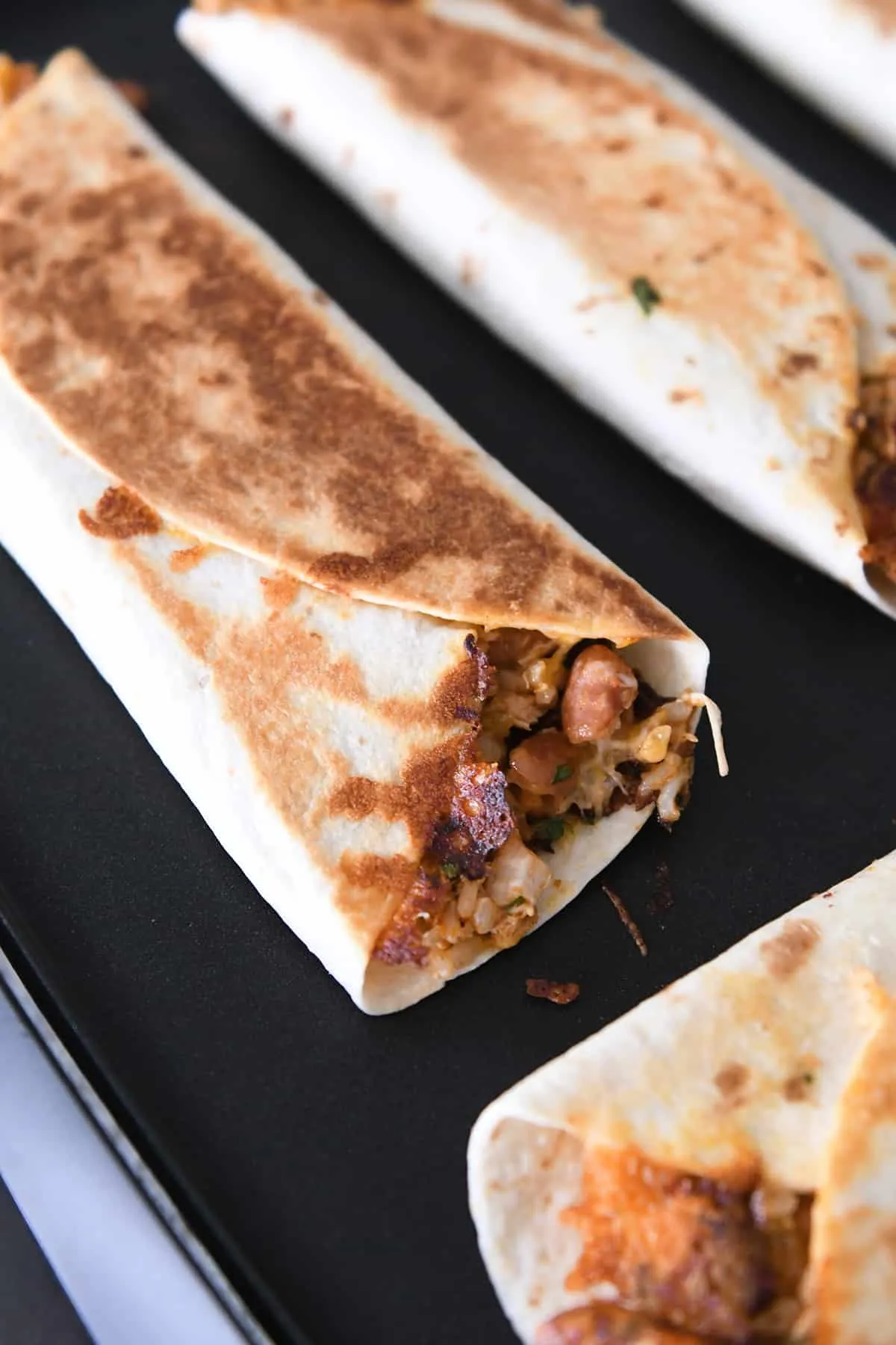 Crispy Chicken Enchilada Wraps