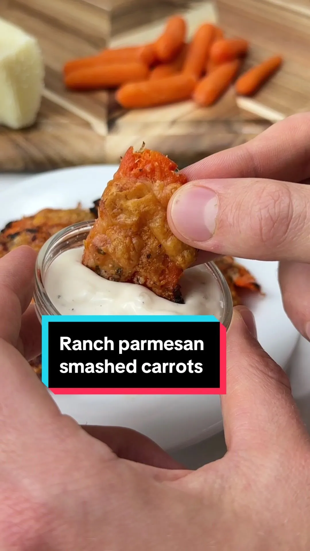 Crispy Ranch Smashed Carrots