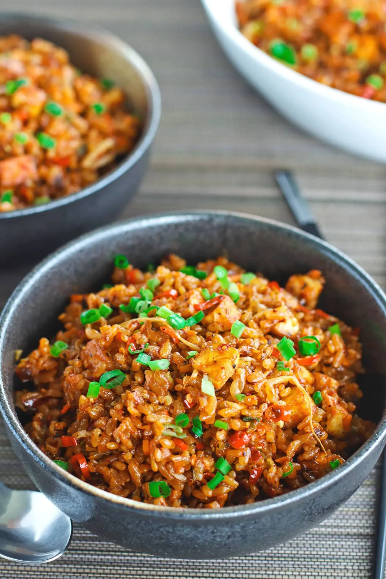 Crispy Tofu Spicy Fried Rice