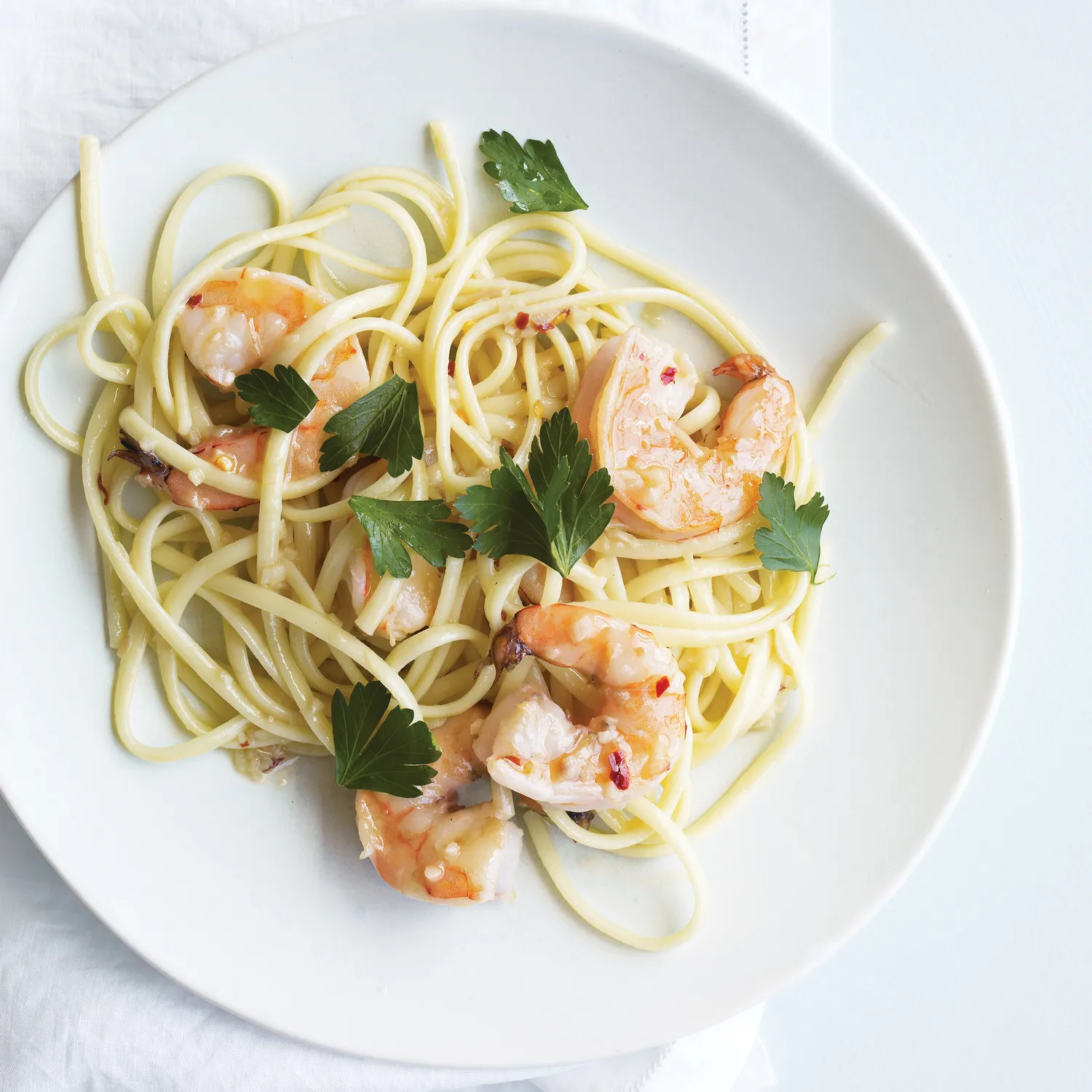 Cristina's Linguine with Shrimp