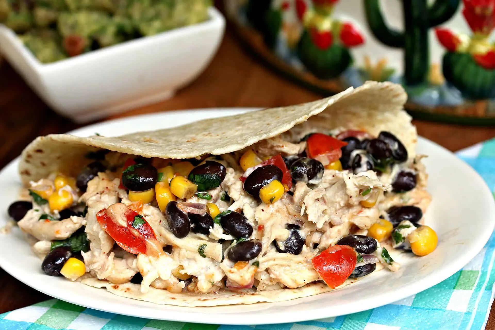 Crock Pot Chicken Tacos with Mexican Rice
