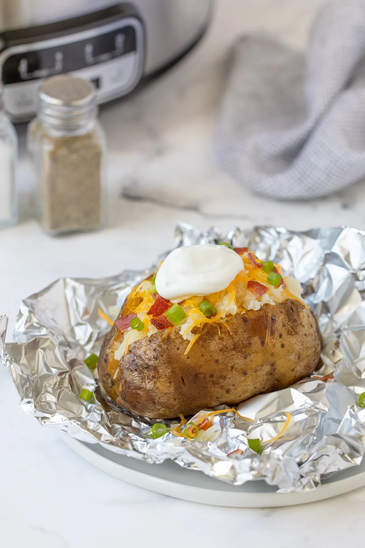 Crockpot Baked Potato Tin Foil Dinner