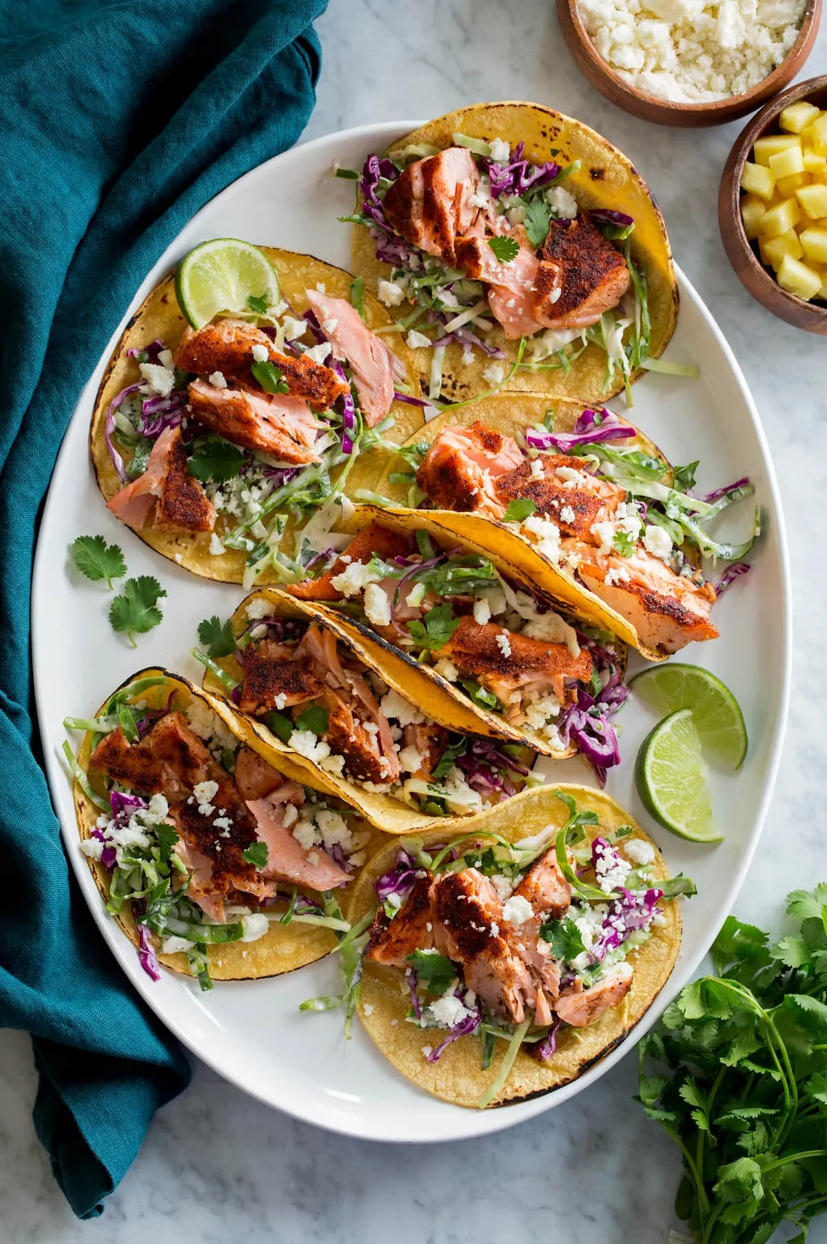 Crunchy Shrimp Salmon Tacos