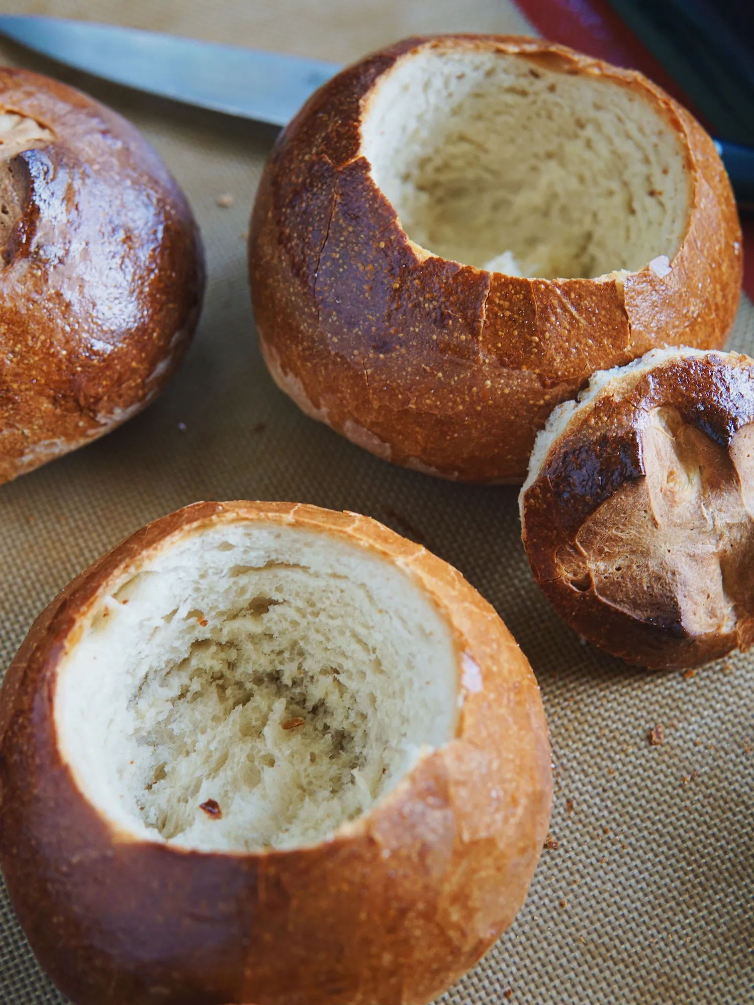 Crusty Home Style Bread Bowls