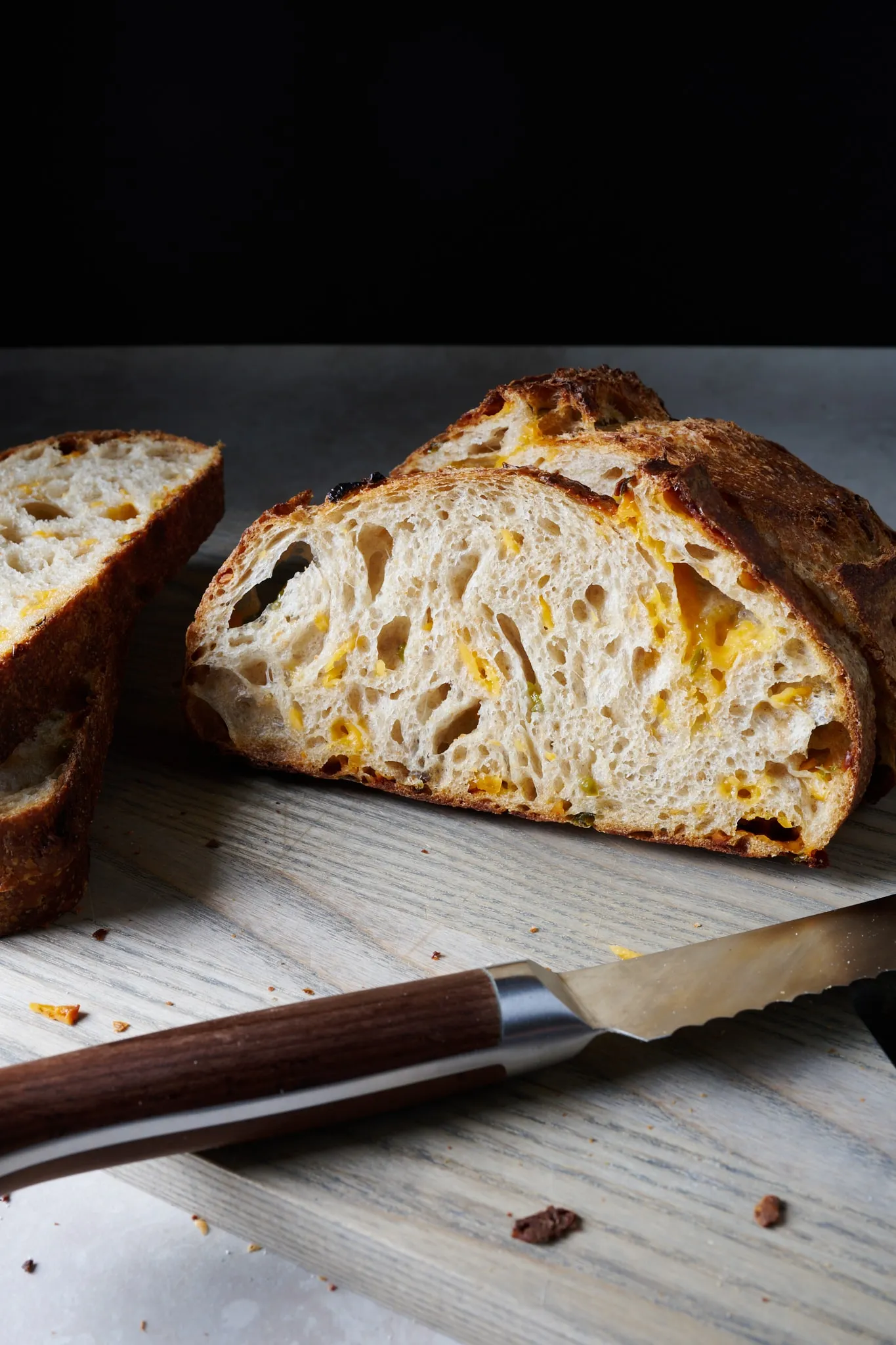 Crusty Sourdough Jalapeno Cheese Bread