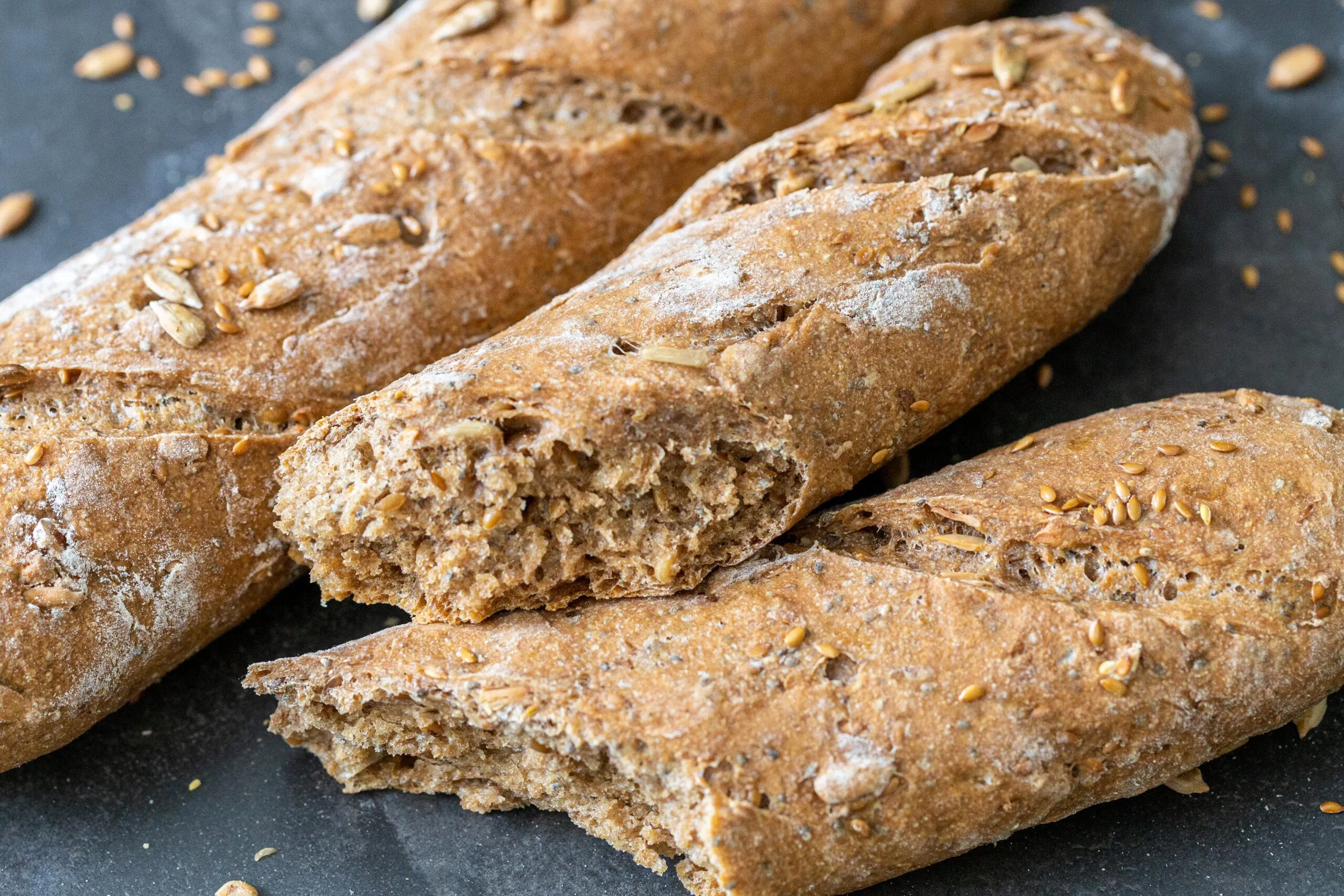 Crusty Whole Wheat Baguettes