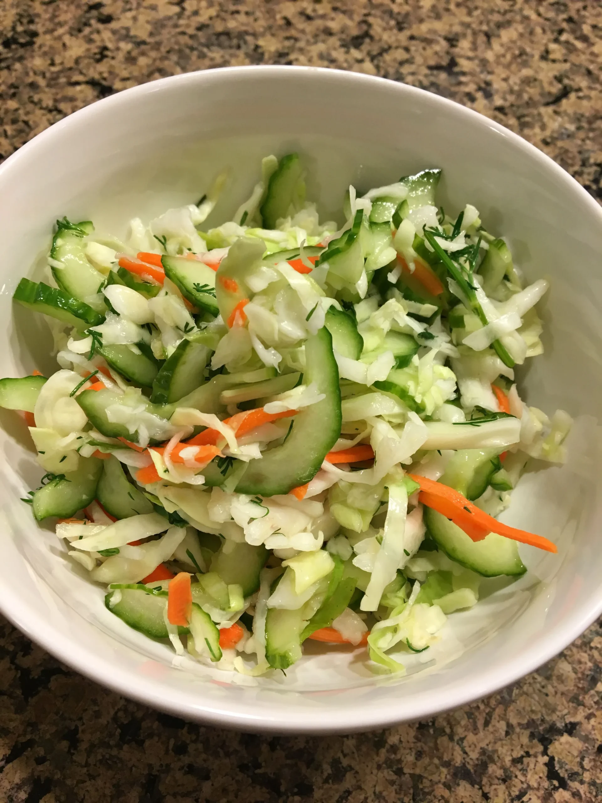 Cucumber Tomato Coleslaw (Vegan and Gluten Free)