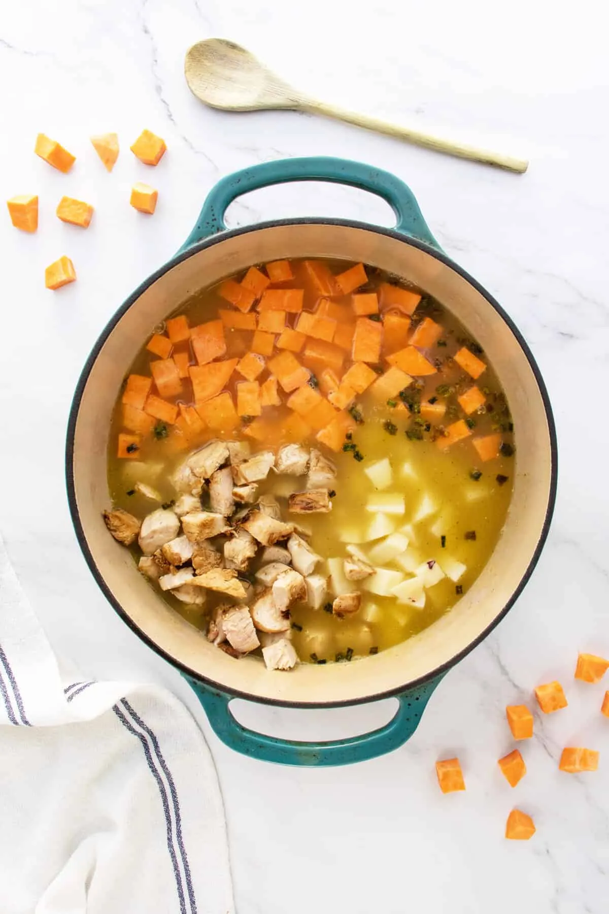 Curried Sweet Potato Soup with Chicken