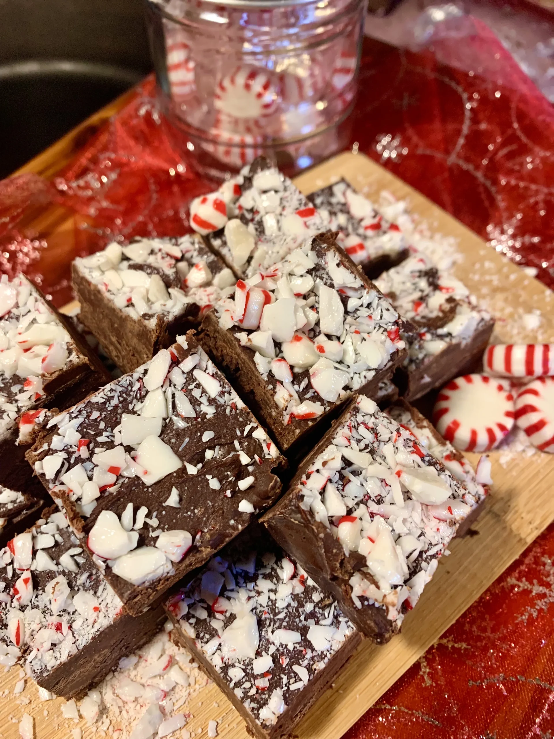 Dark Chocolate Peppermint Fudge