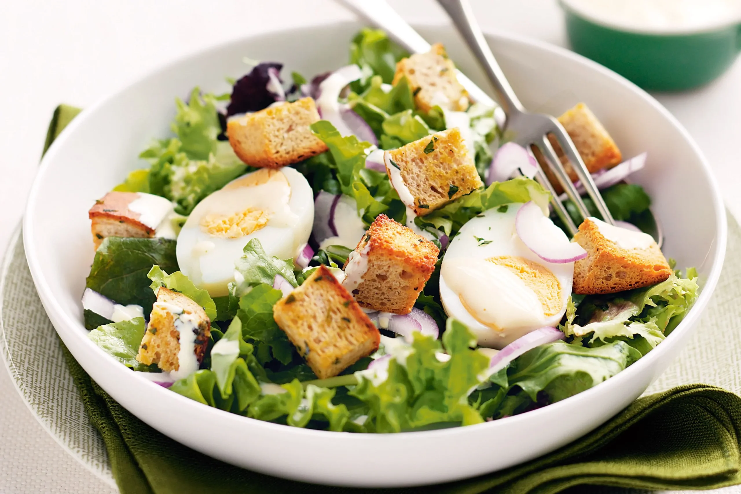 Declan's Salad with Crusty Croutons