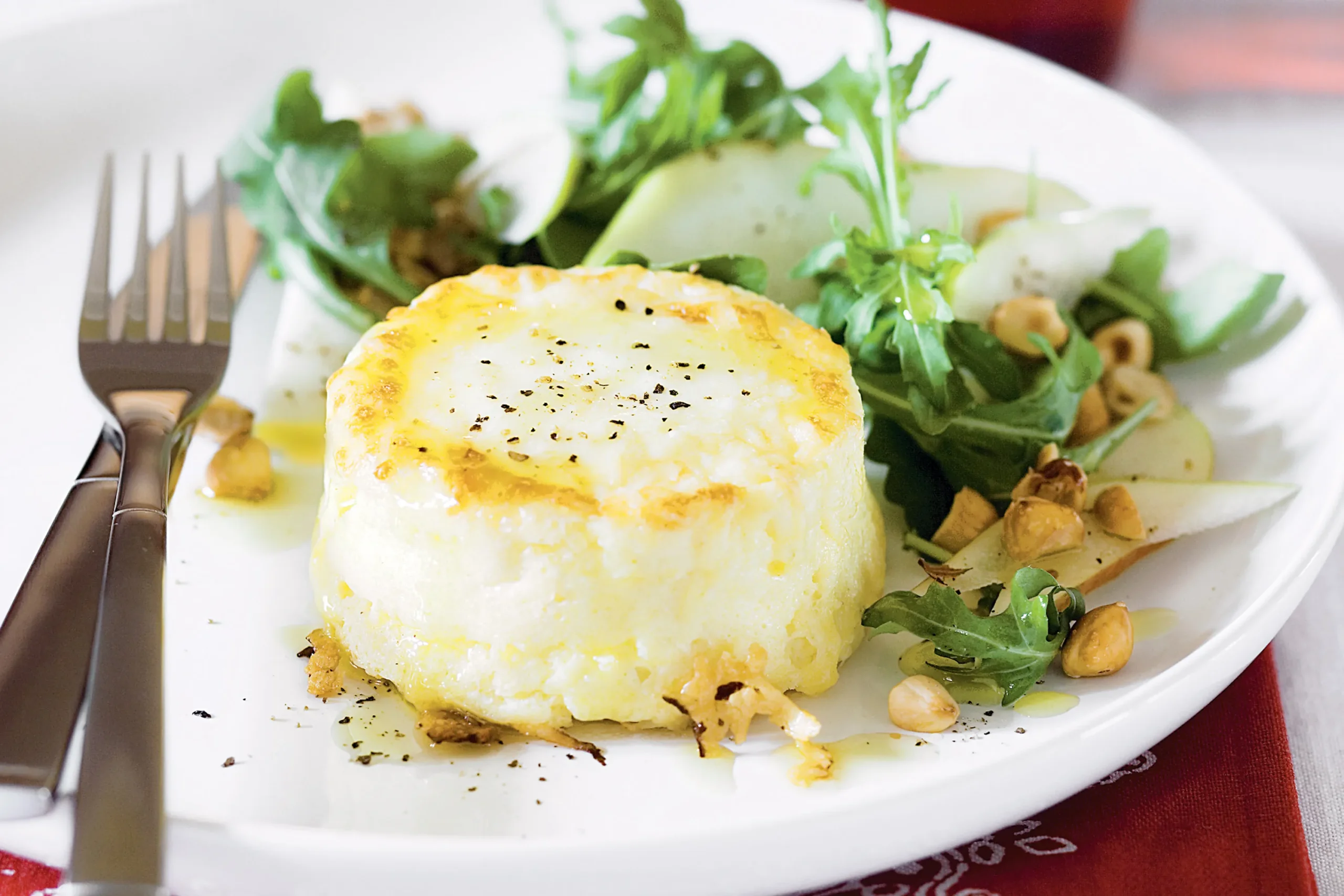 Double Baked Goat's Cheese Soufflé