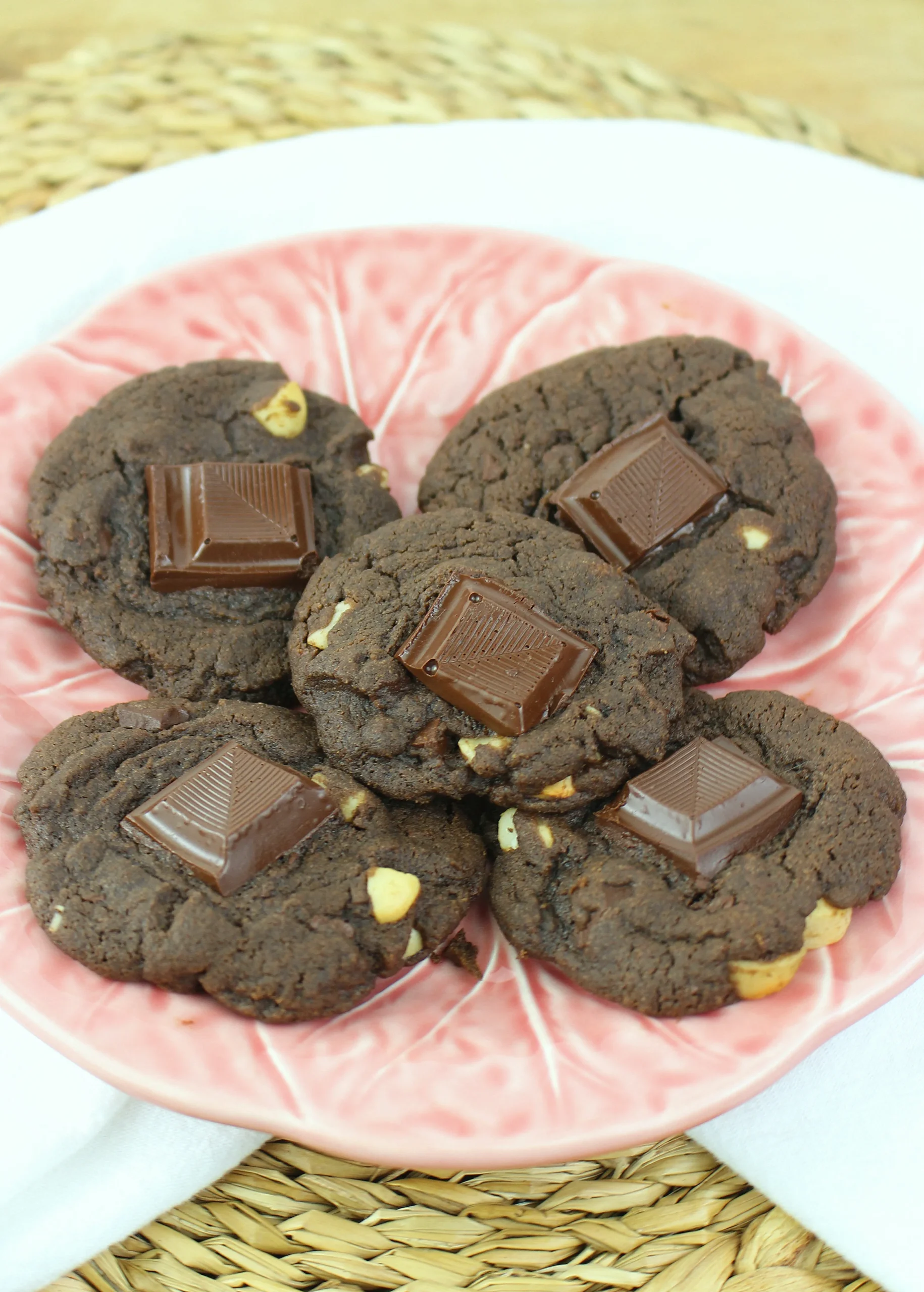 Double Chocolate Chunk Macadamia Nut Cookies