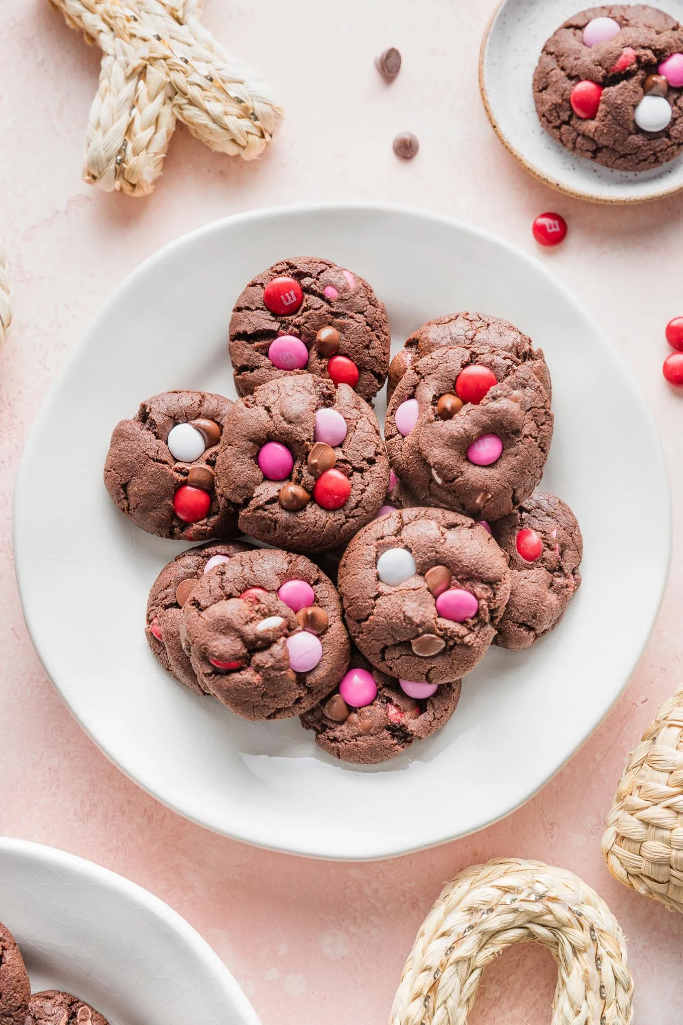 Double Chocolate Valentine Cookies