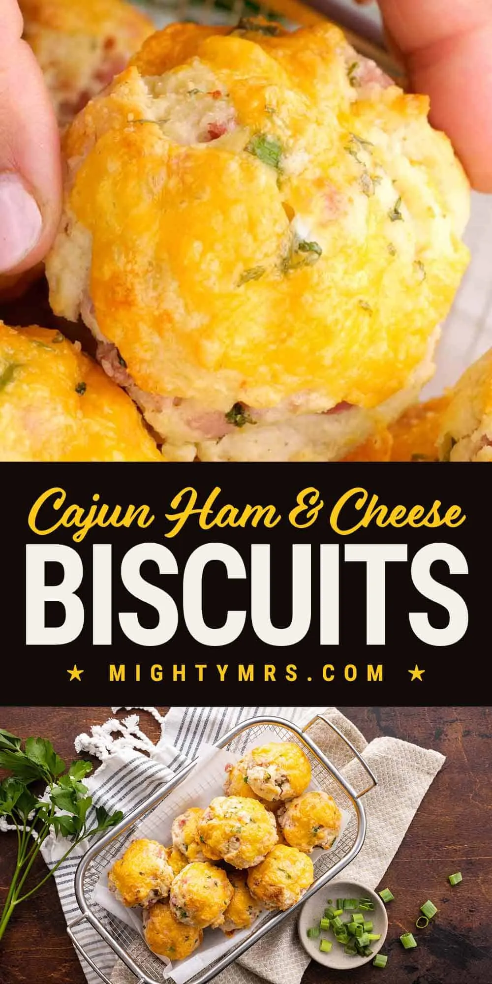Easy Cajun Ham Cheddar Biscuits
