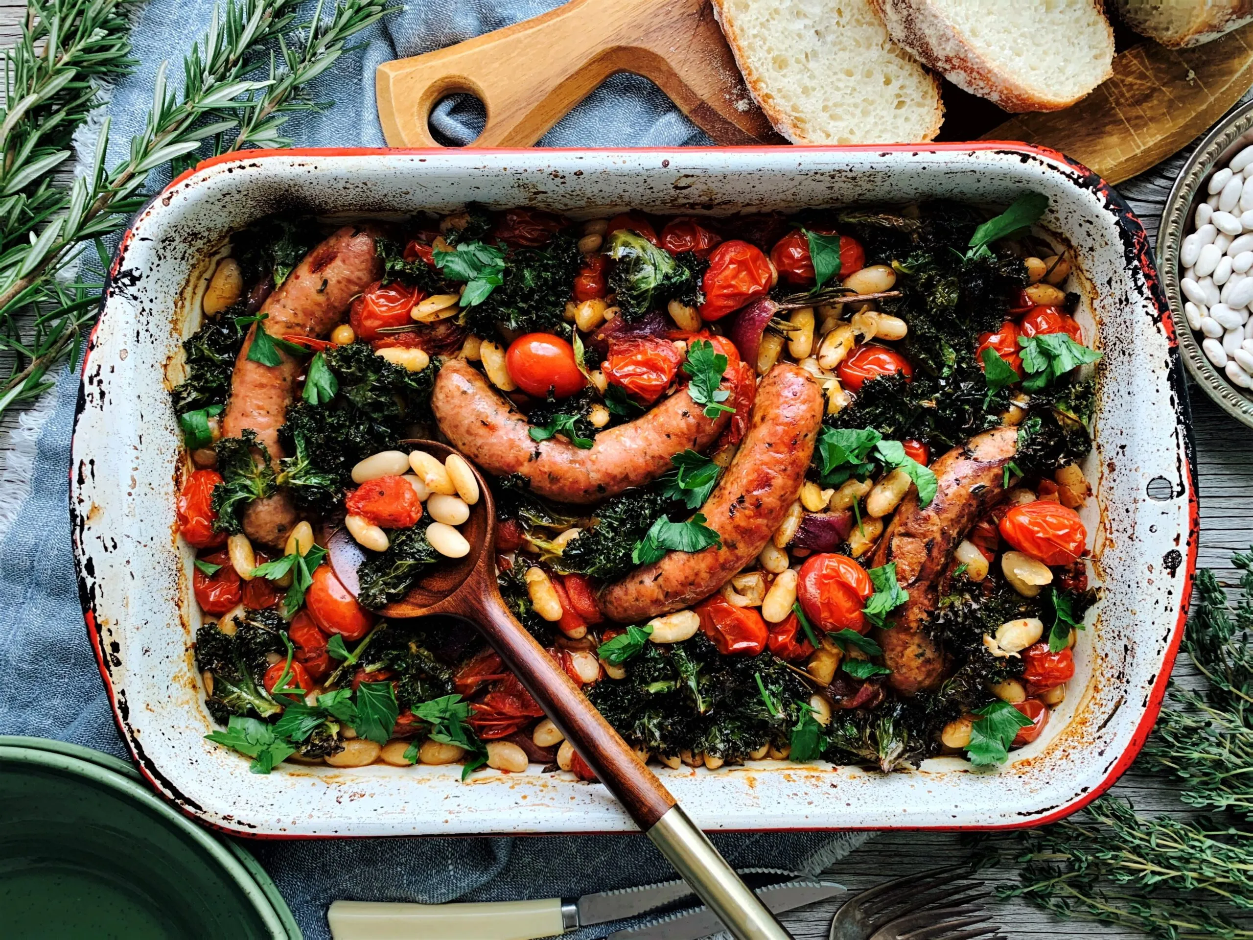 Easy Cassoulet with Sausage and White Beans