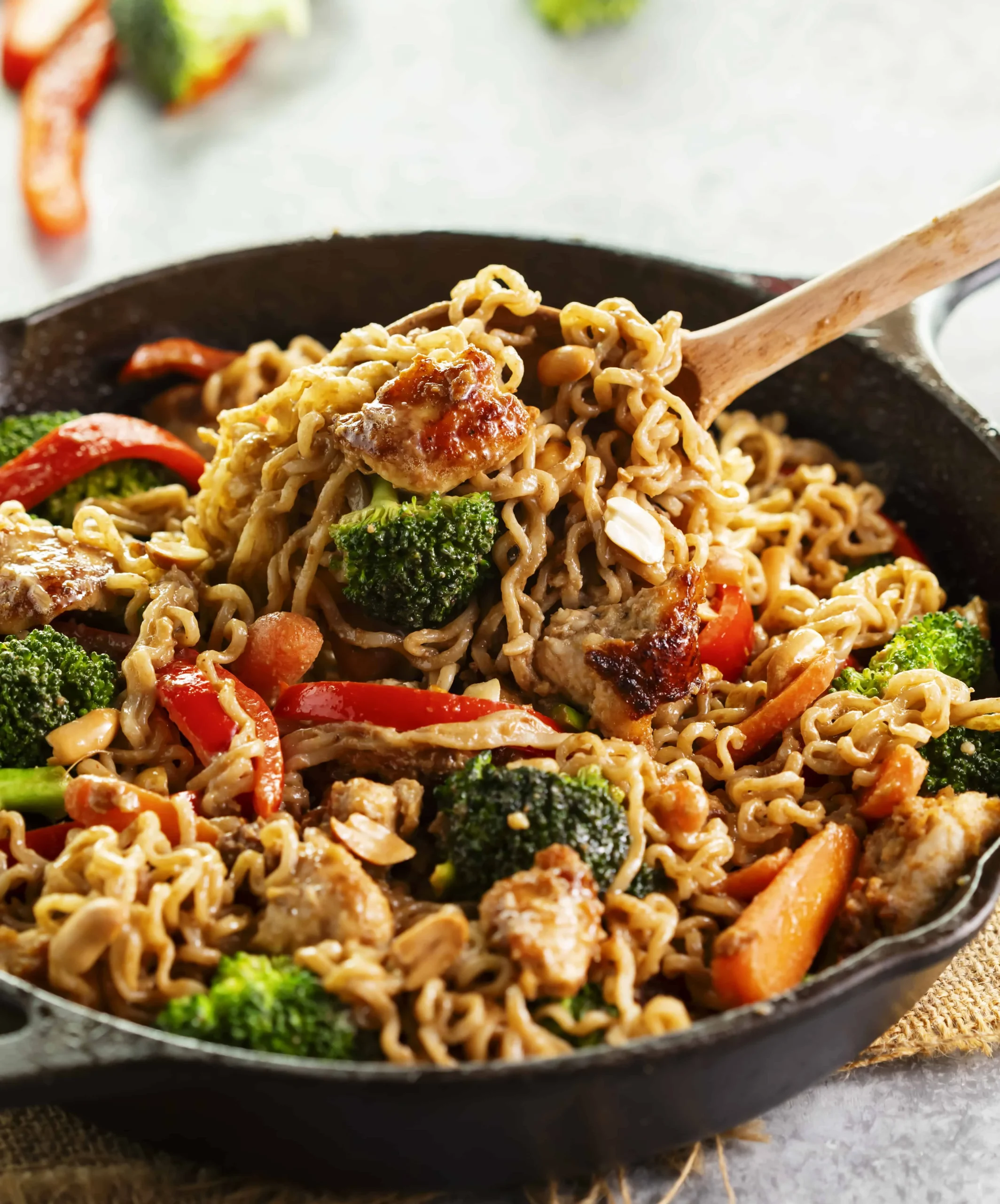 Easy Chicken Ramen Noodle Stir Fry