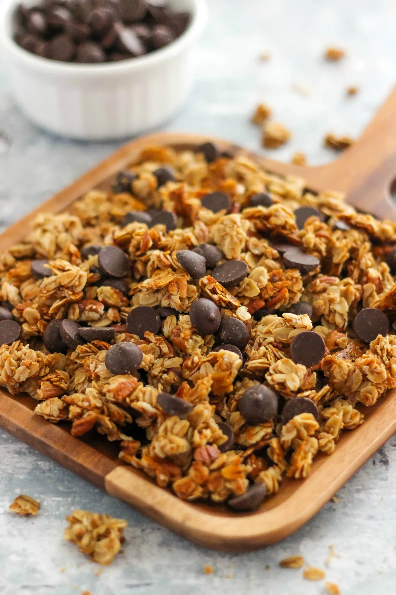 Easy Chocolate Granola with Chocolate Chips