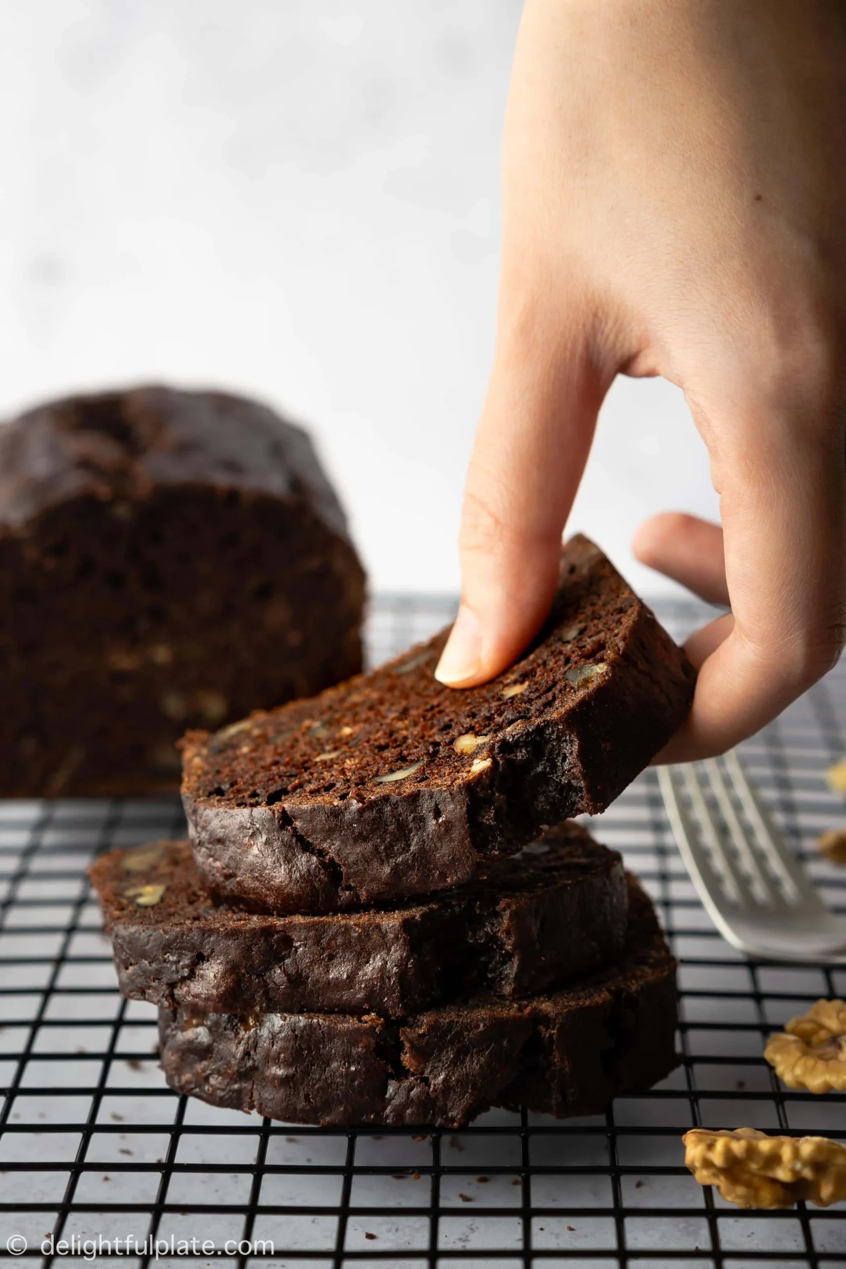 Easy Chocolate Walnut Banana Bread