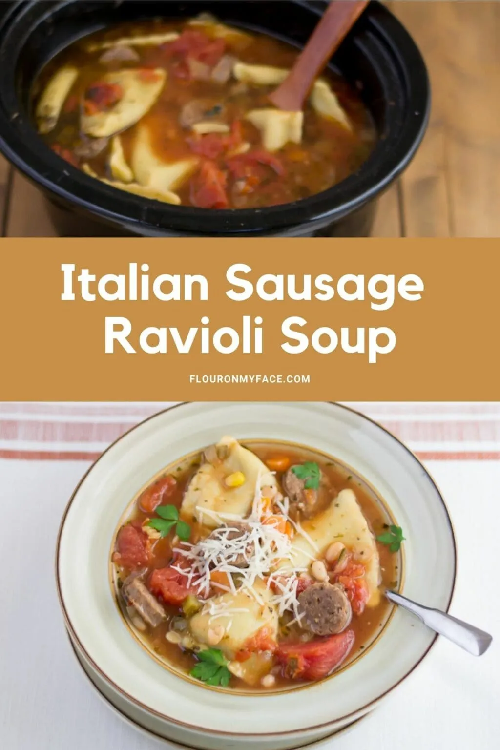 Easy Crock Pot Ravioli Soup