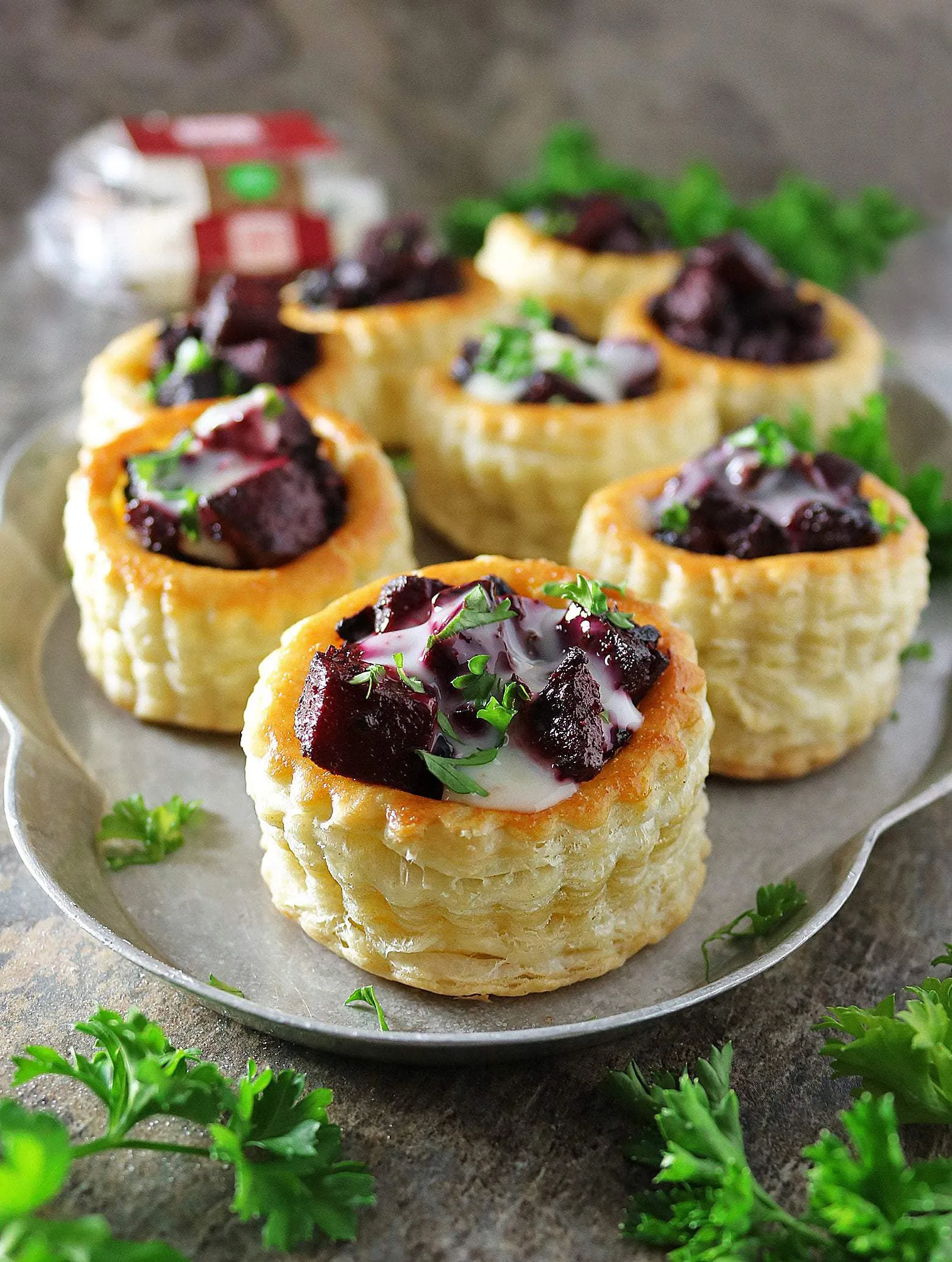 Easy French Goat Cheese Puff Pastry Stacks