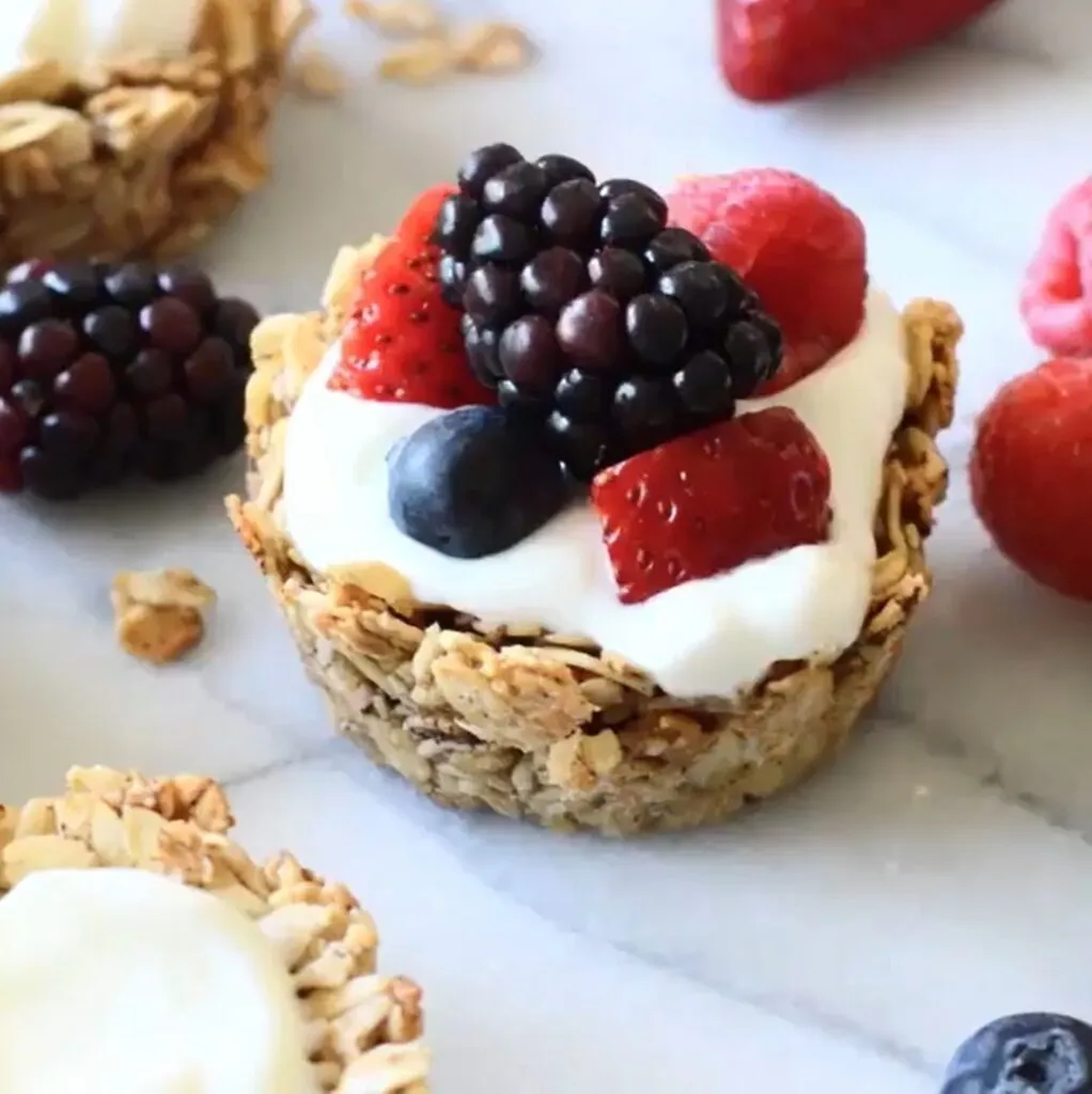 Easy Granola Cups with Berries