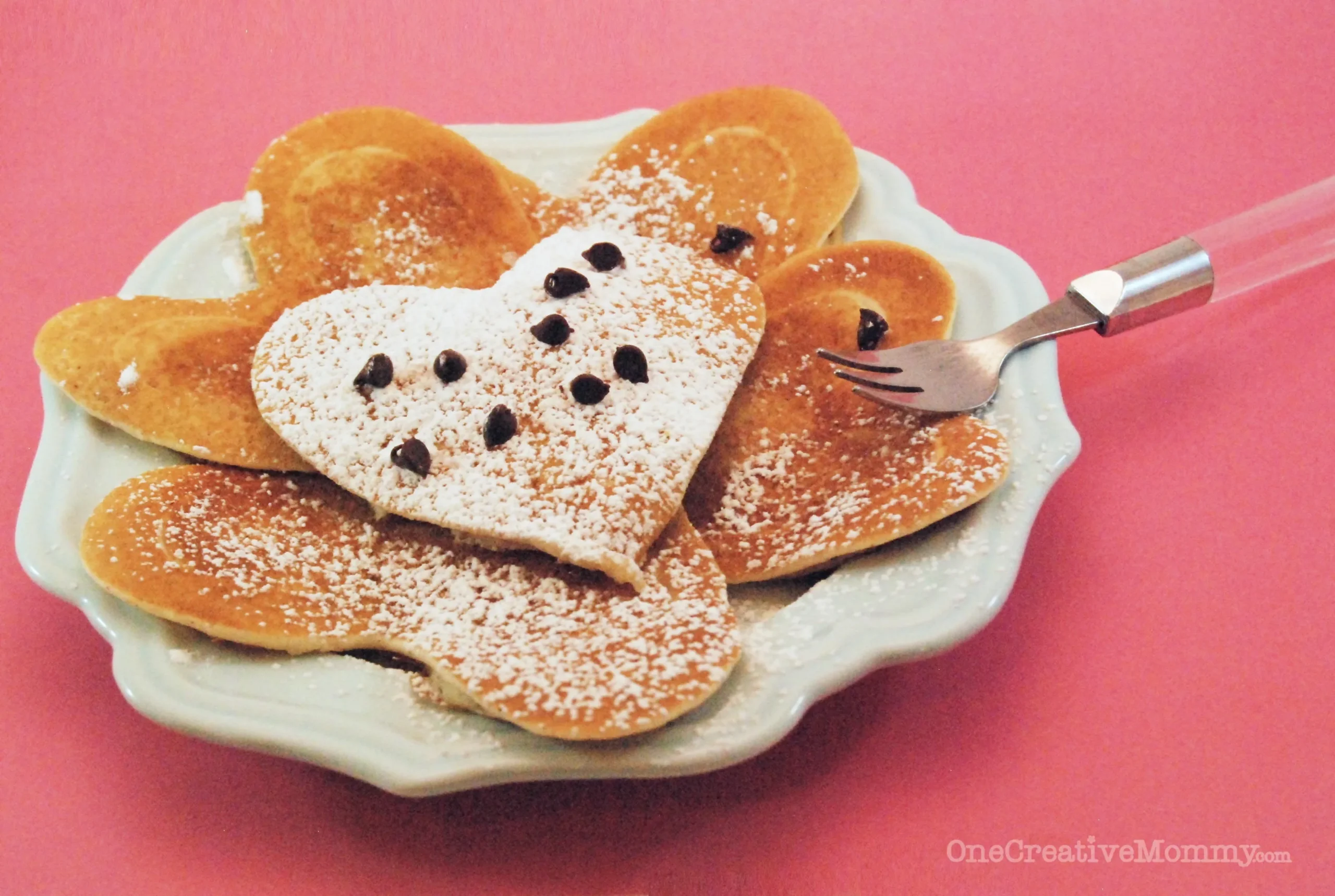 Easy Heart Shaped Pancakes for Valentine's Day