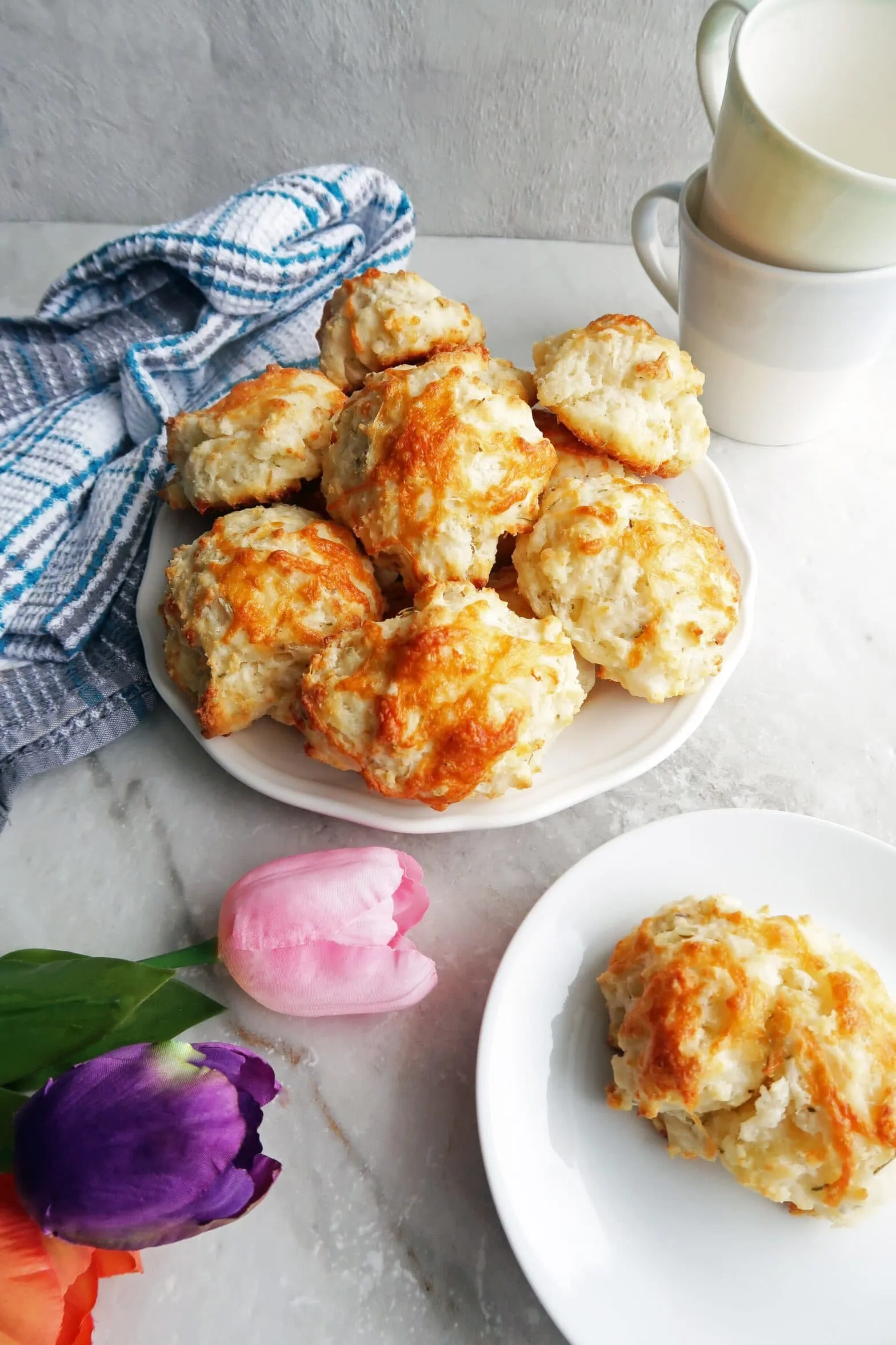 Easy Rosemary Cheddar Drop Biscuits