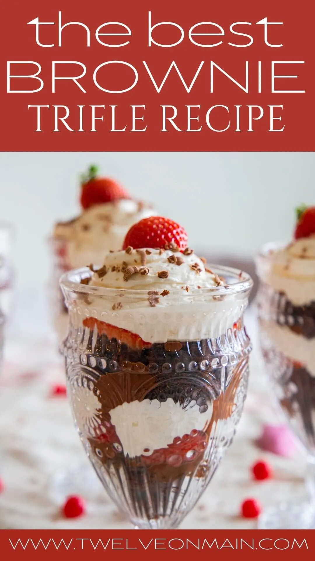Easy Strawberry Brownie Trifle