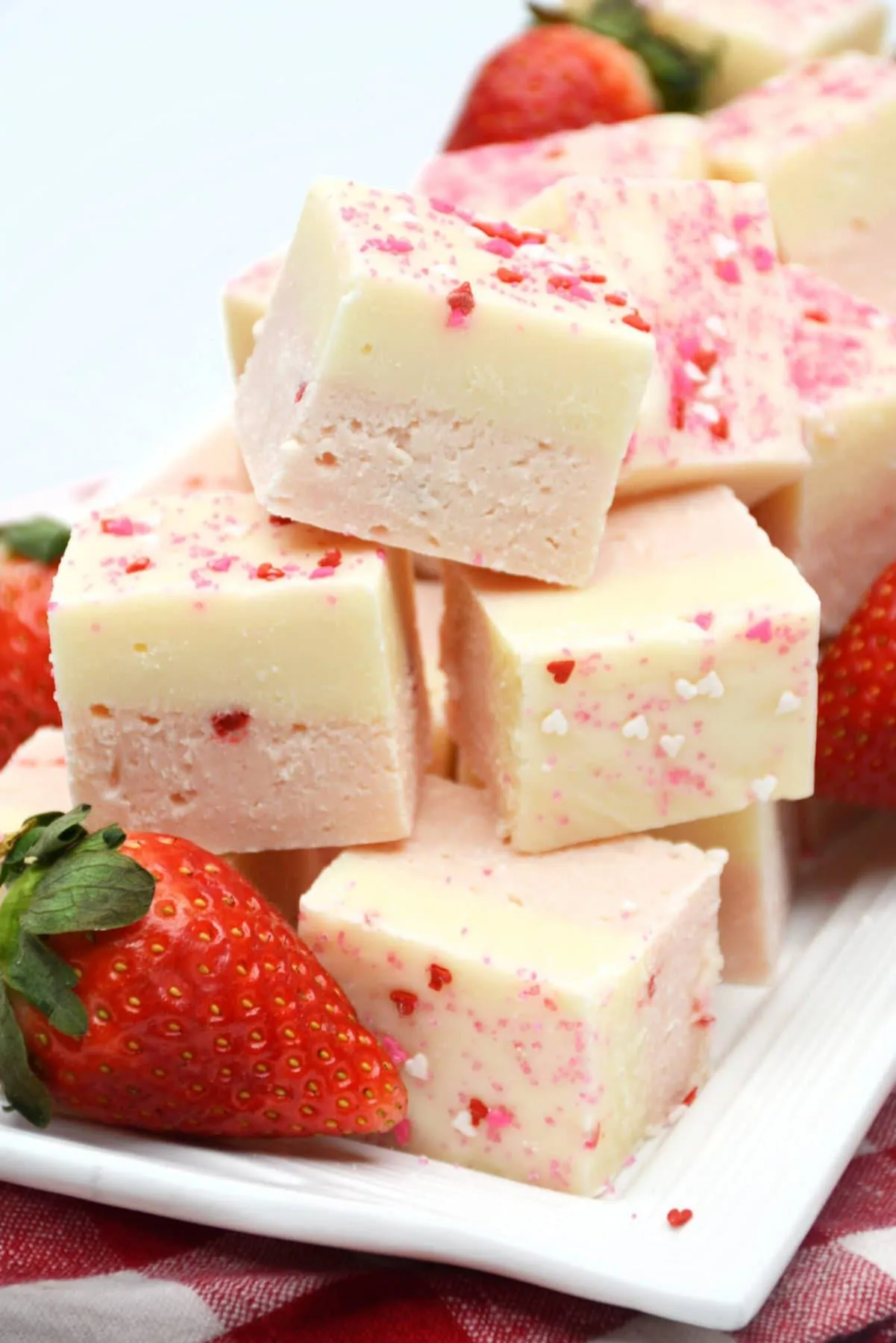 Easy Strawberry White Chocolate Fudge