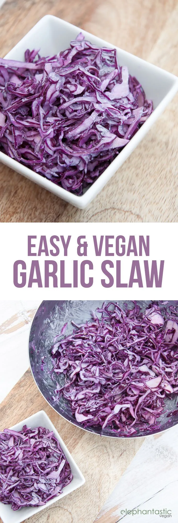 Easy Vegan Garlic Slaw