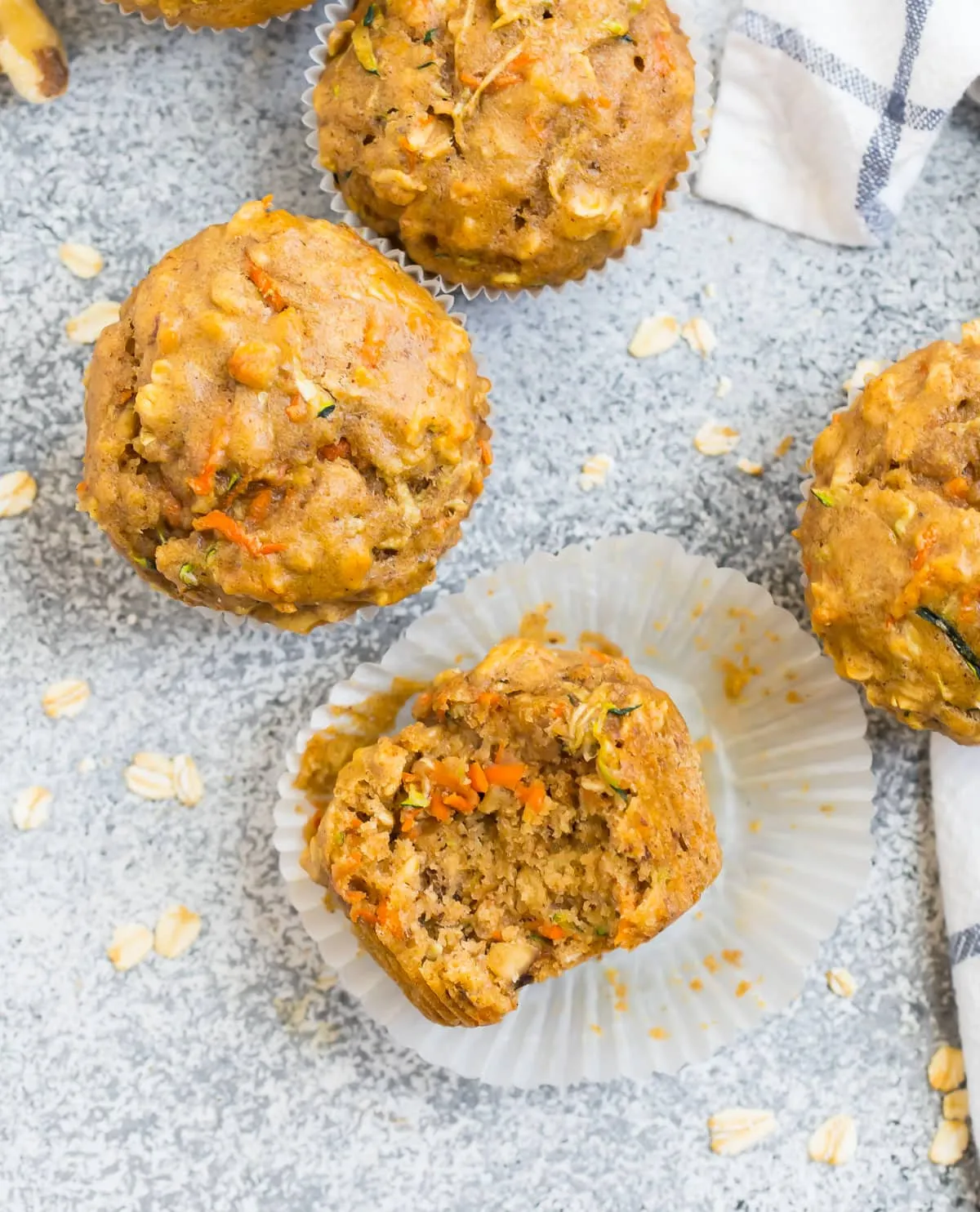 Easy Zucchini Carrot Muffins
