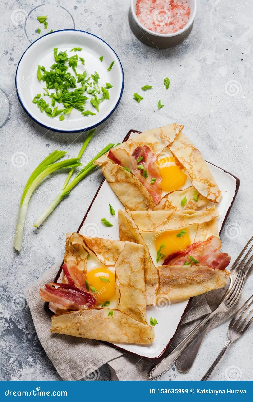 Egg and Green Onion Crepe