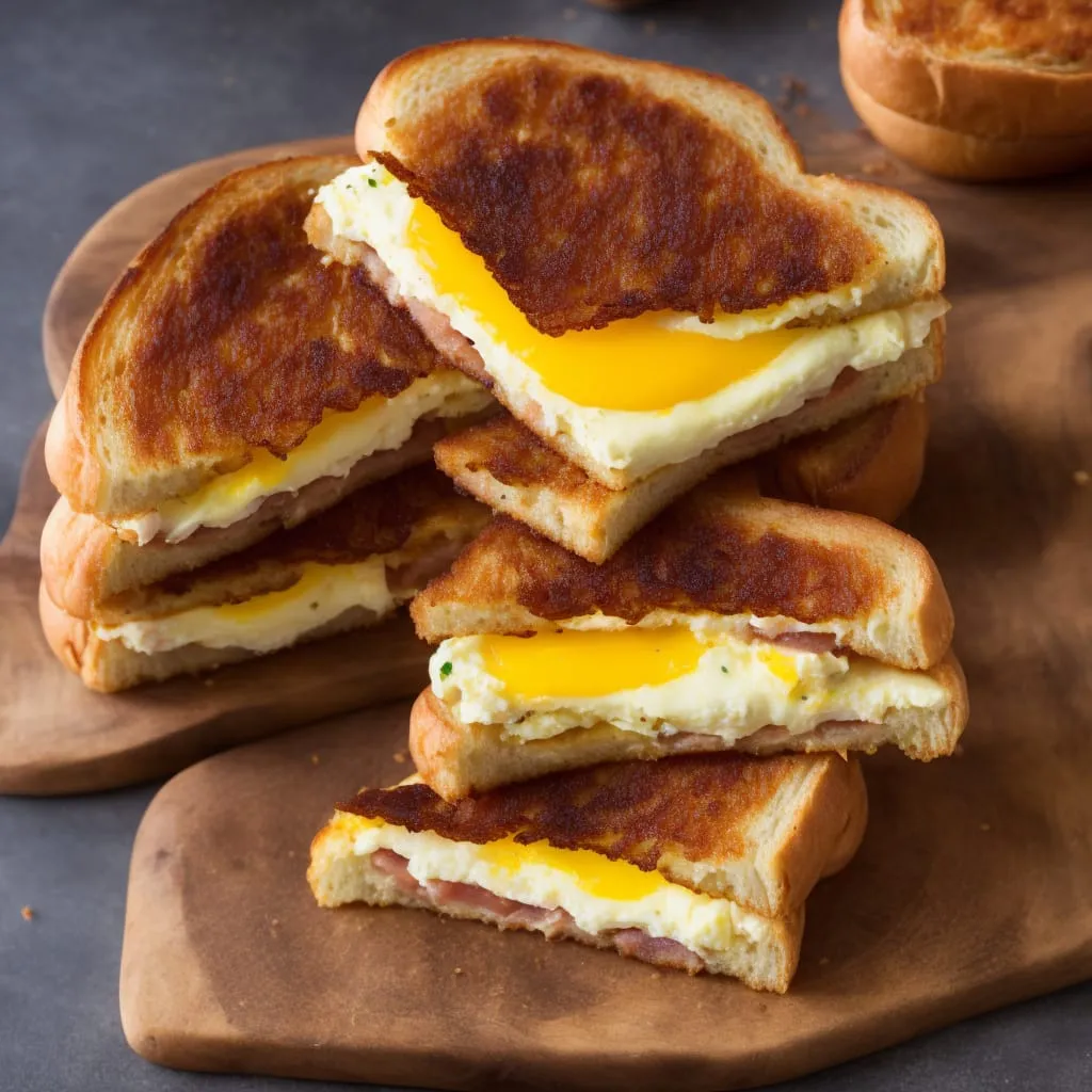 Egg in a Hole Bacon Grilled Cheese