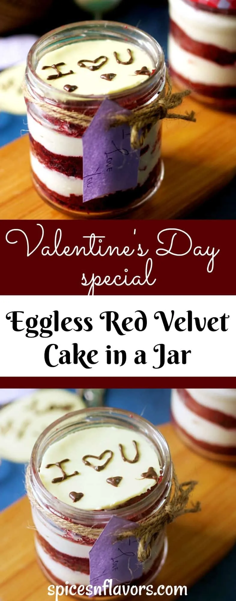 Eggless Red Velvet Cake Jar Diwali Special