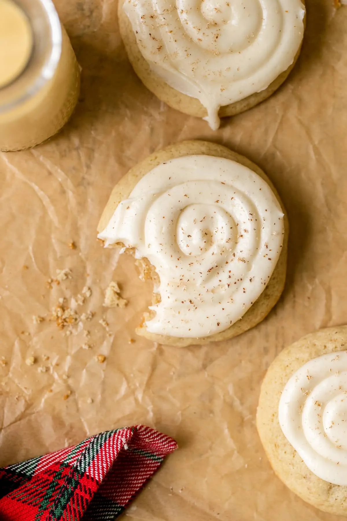 Eggnog Cookies with Eggnog Cream Cheese Frosting