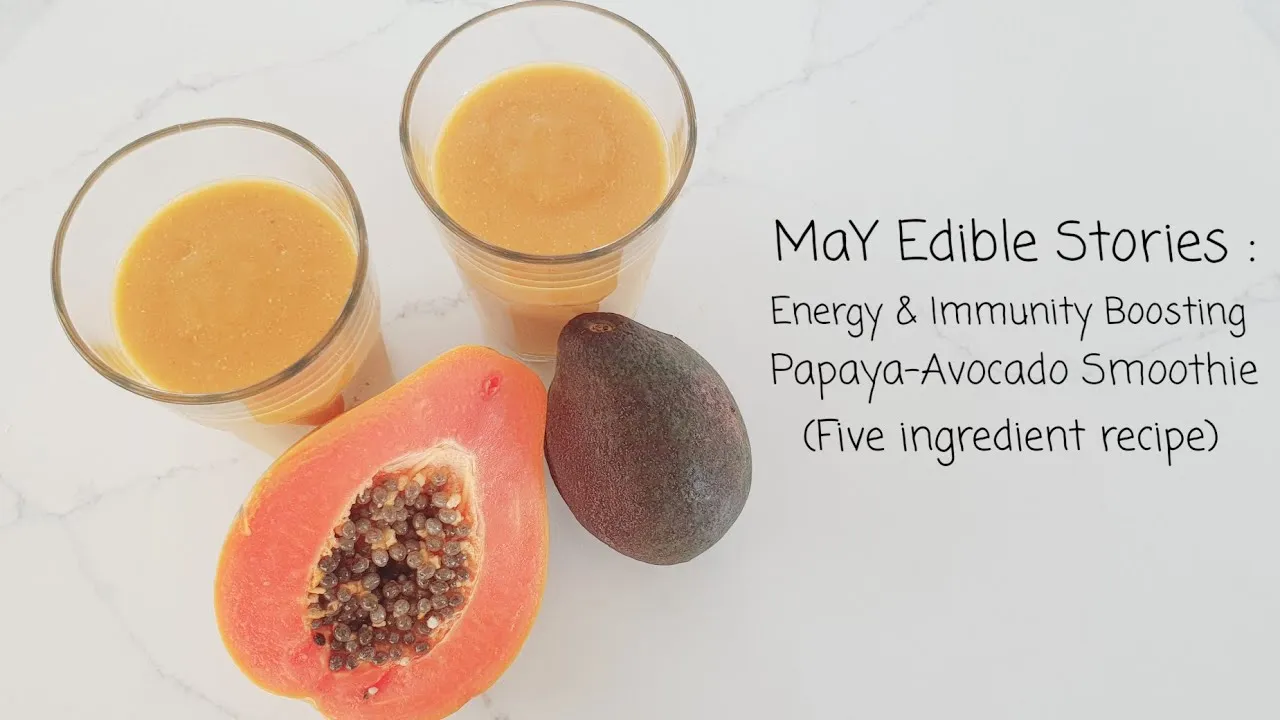 Energy Boosting Smoothie Papaya Avocado