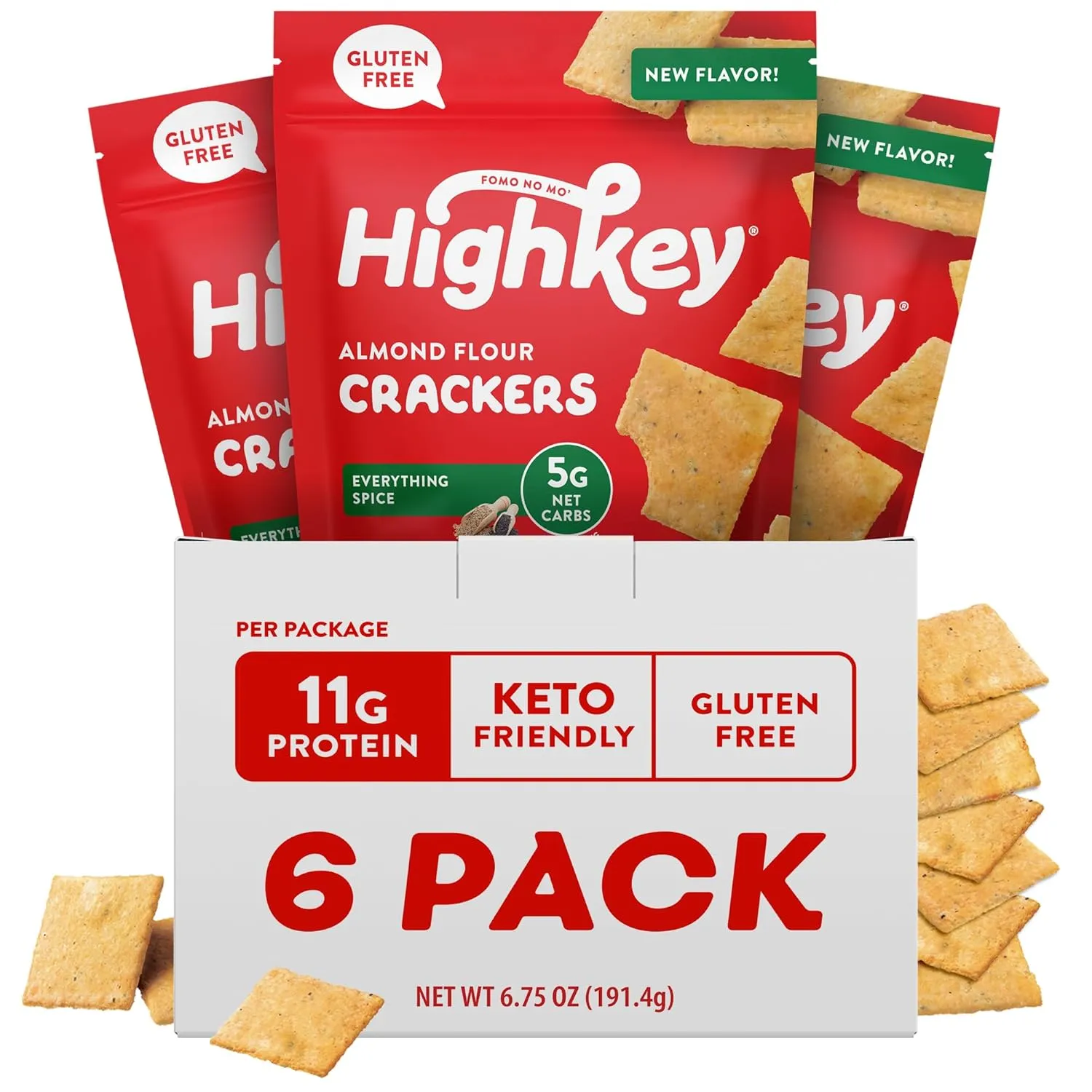 Everything Bagel Seasoning Almond Crackers