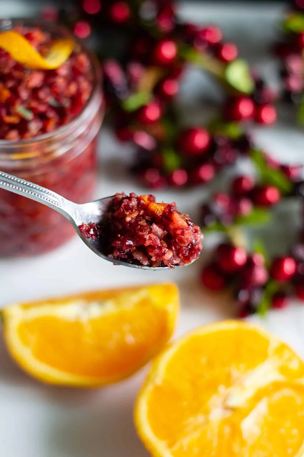 Festive Cranberry Orange Relish Mold