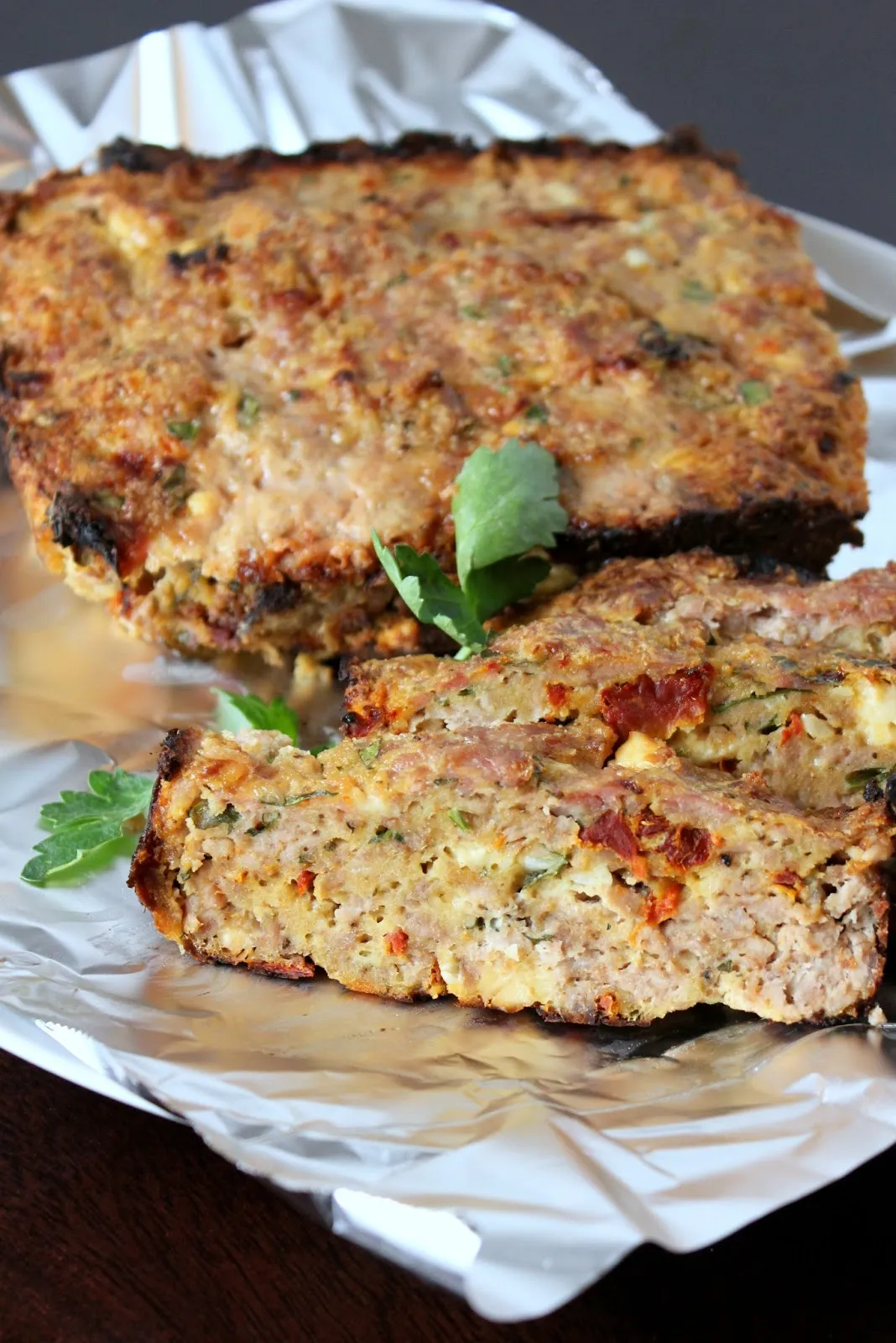 Feta and Sun Dried Tomato Turkey Meatloaf