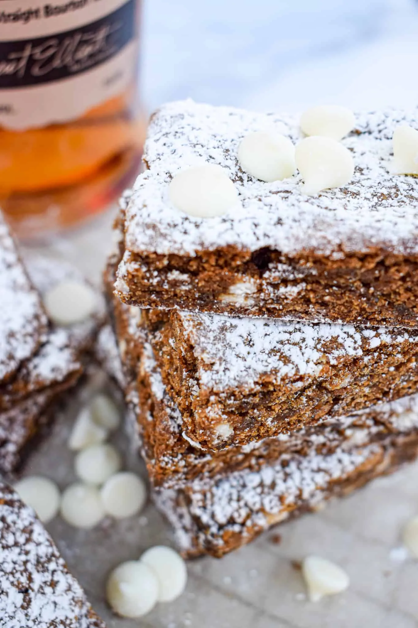 Four Roses White Chocolate Bourbon Gingerbread Bars
