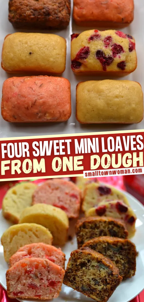 Four Sweet Mini Loaves One Dough