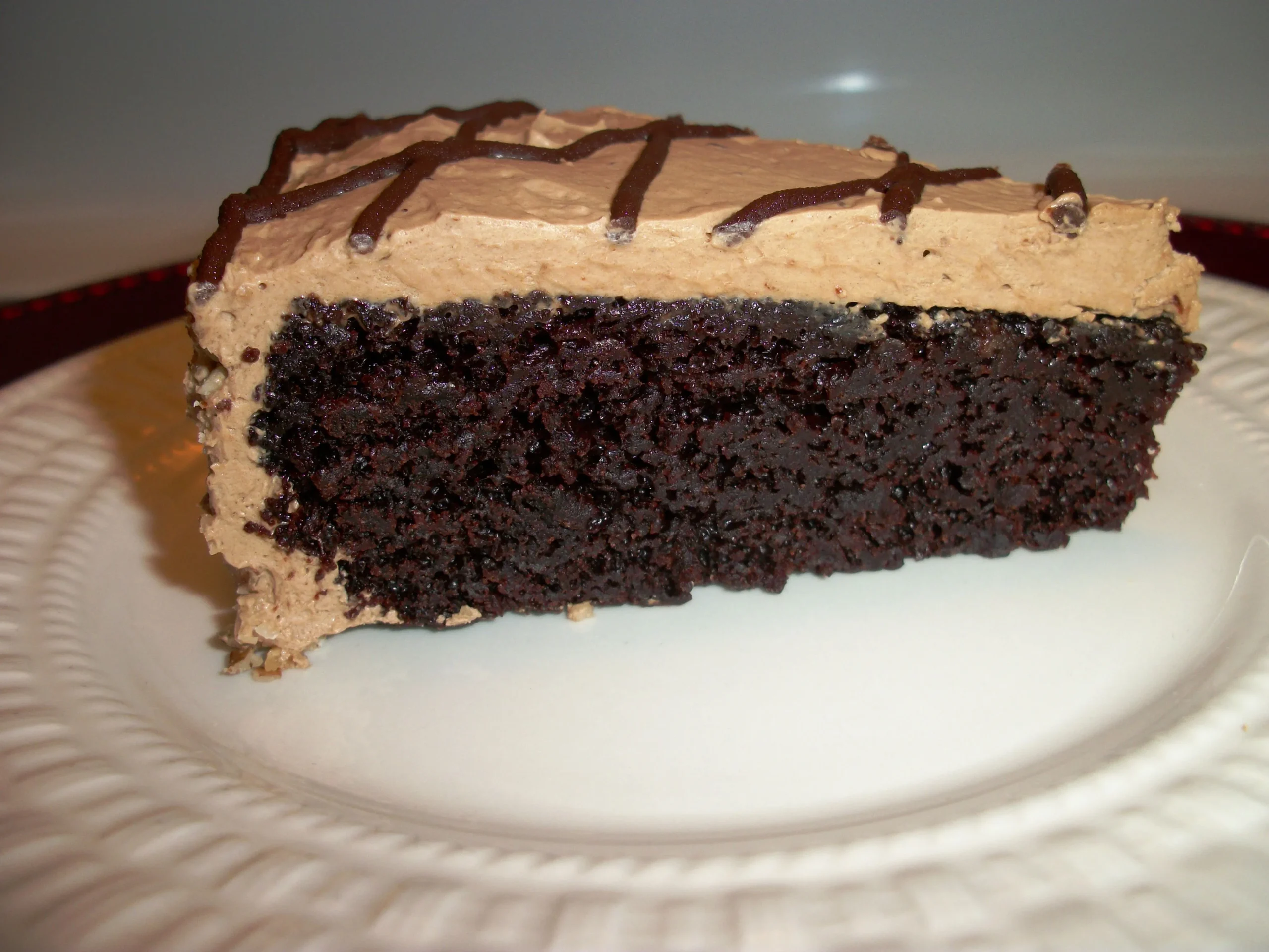 Frangelico Chocolate Cake with Frosting