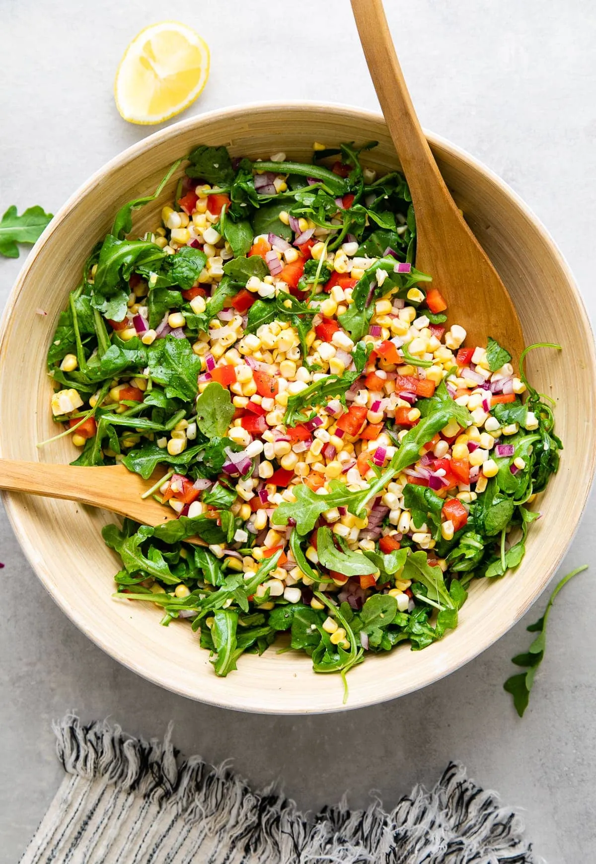 Freekeh Salad with Sweet Corn and Arugula