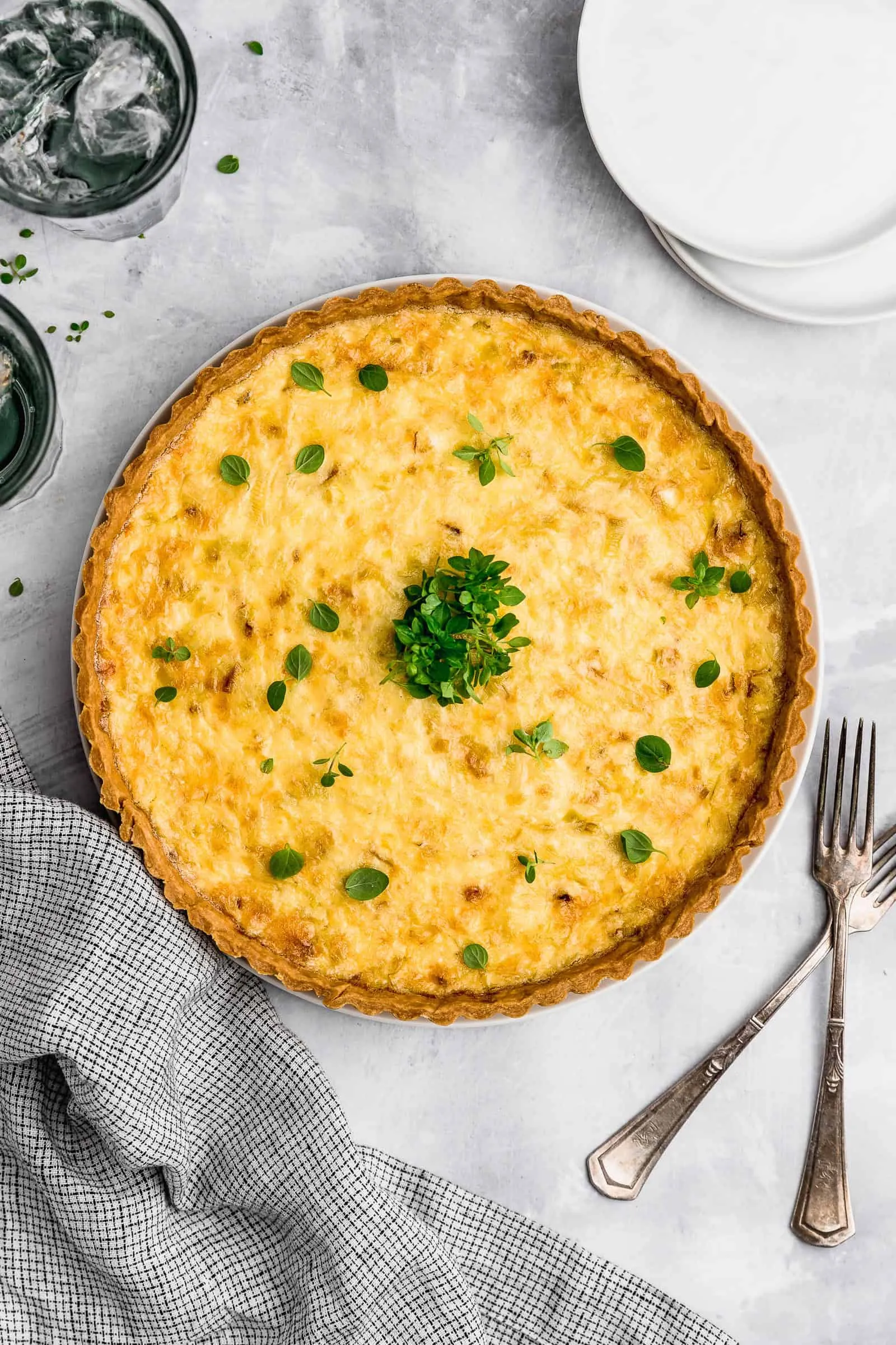 French Leek Quiche with Comté Cheese