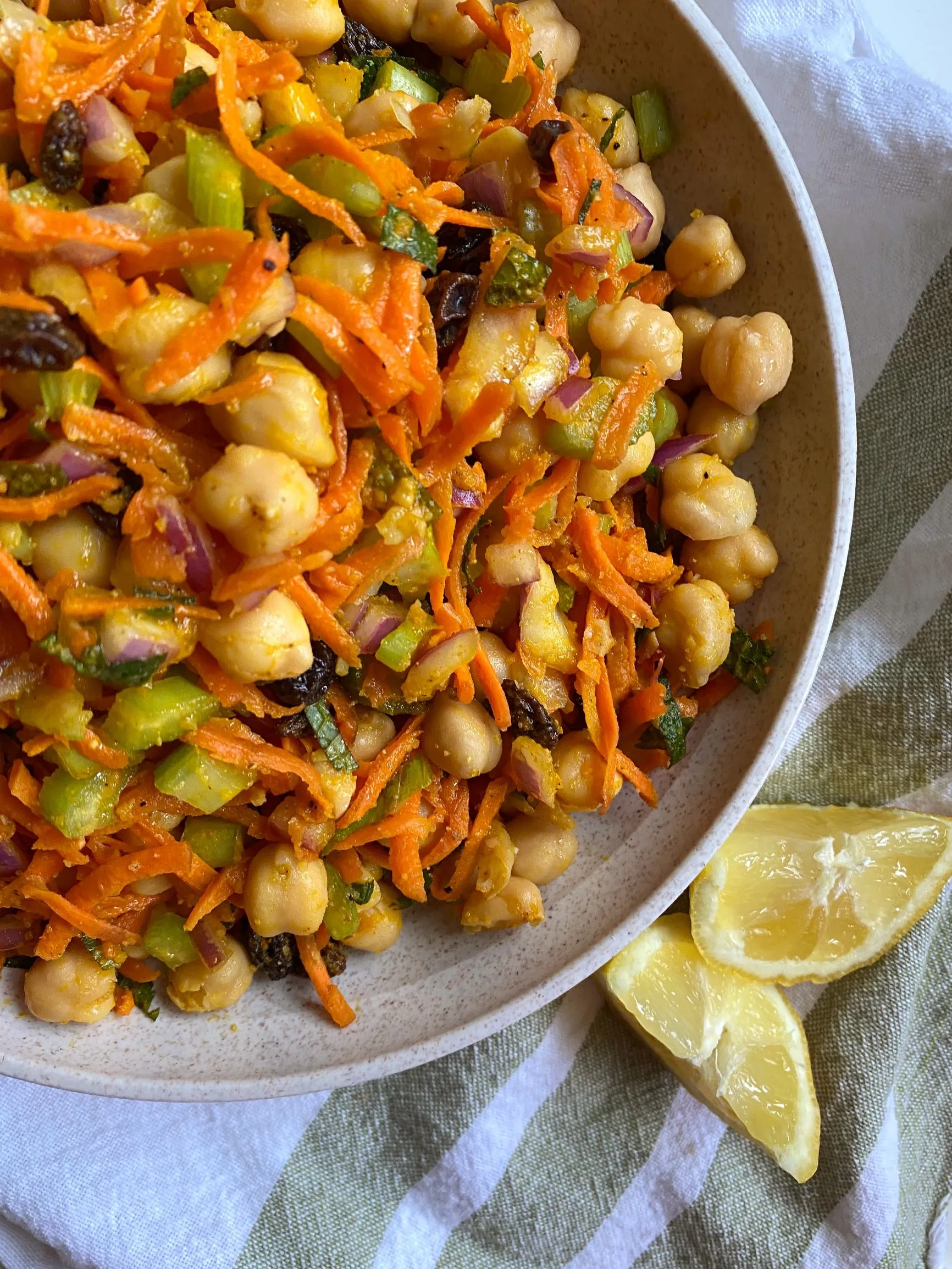Fresh Carrot Chickpea Salad